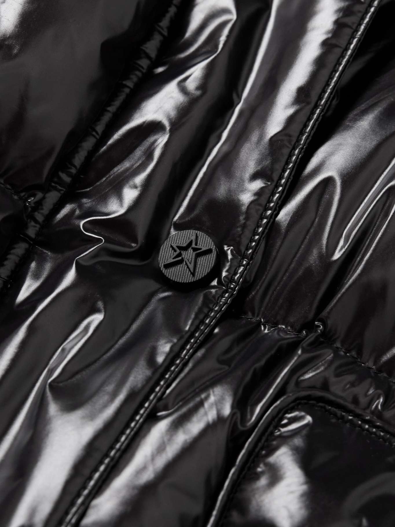 Maya hooded belted quilted glossed-shell down ski jacket - 5