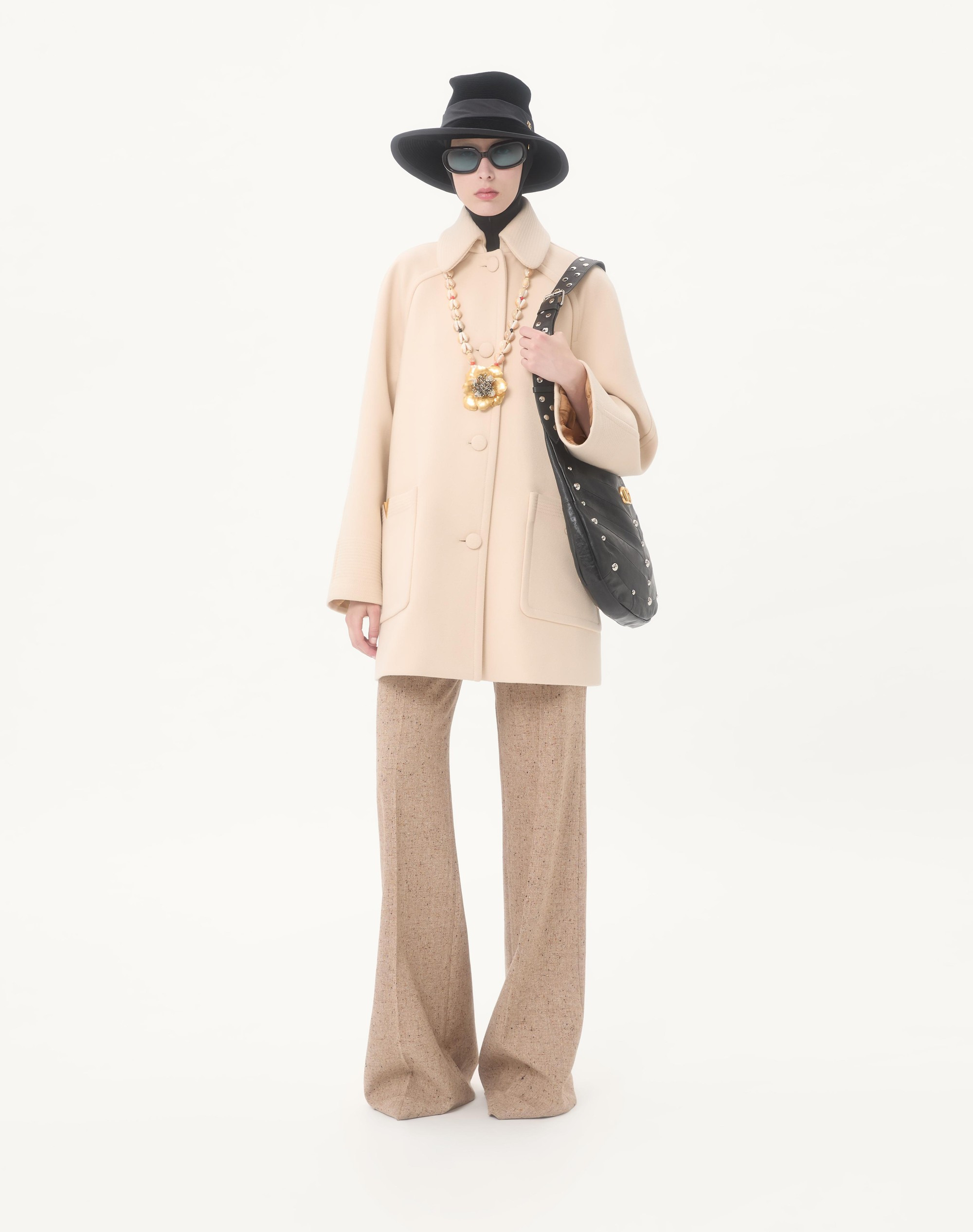 WOOL DRAP PEACOAT - 2