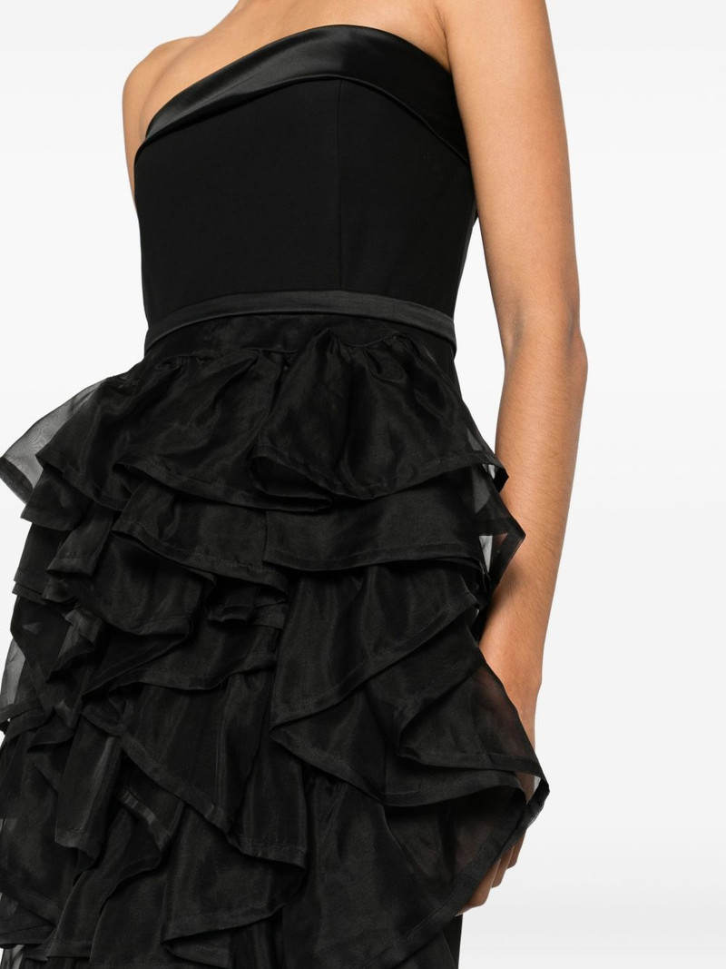 ruffled strapless maxi dress 5