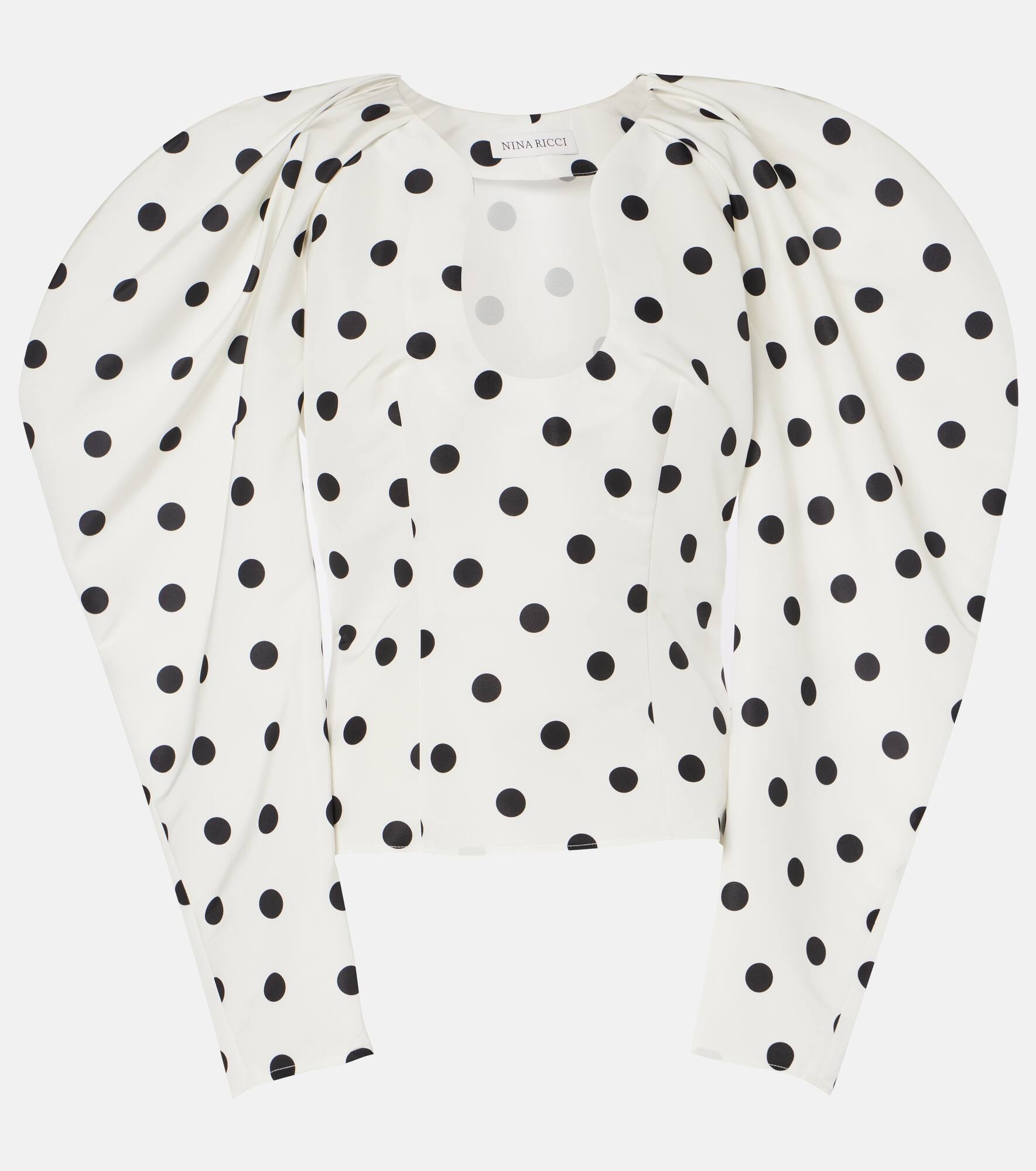 Polka-dot taffeta top - 1