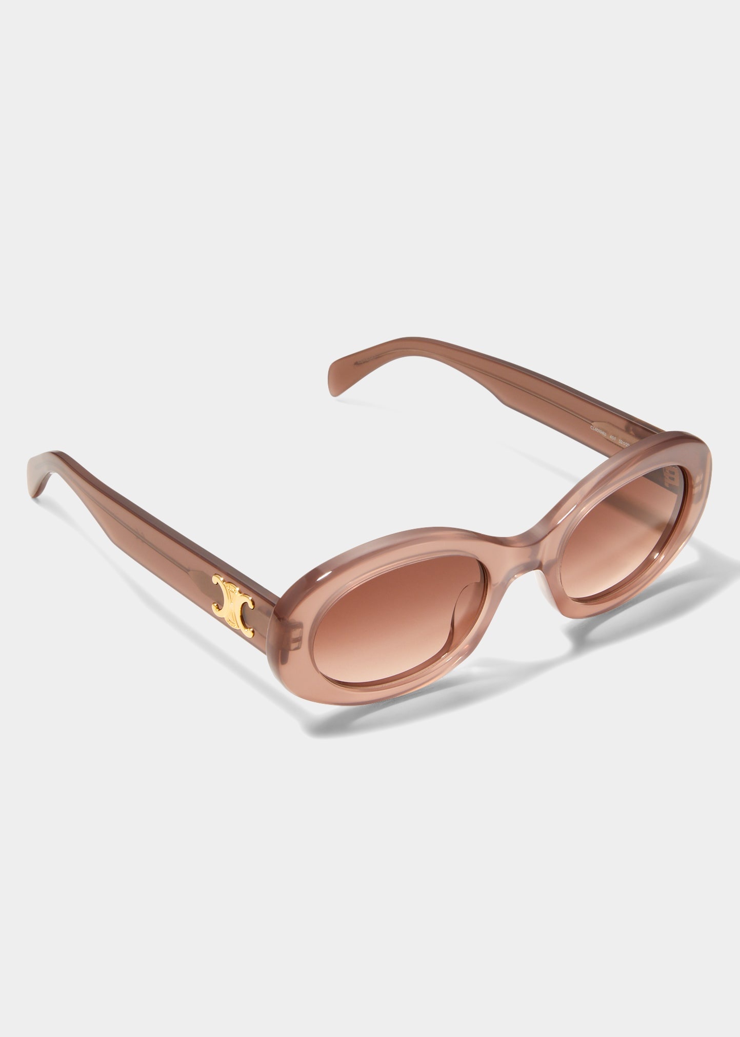 Triomphe Logo Oval Acetate Sunglasses - 1