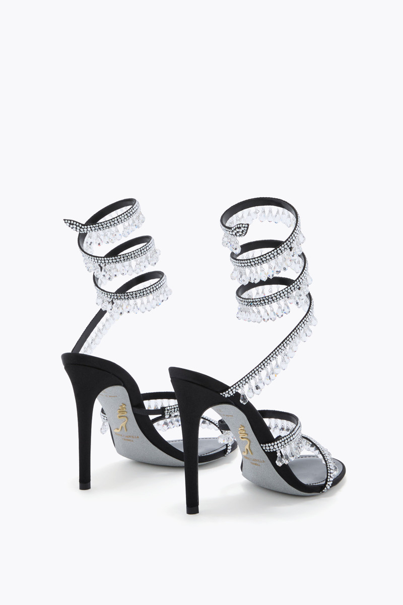 RENE CAOVILLA CHANDELIER BLACK AND SILVER SANDAL 105 outlook