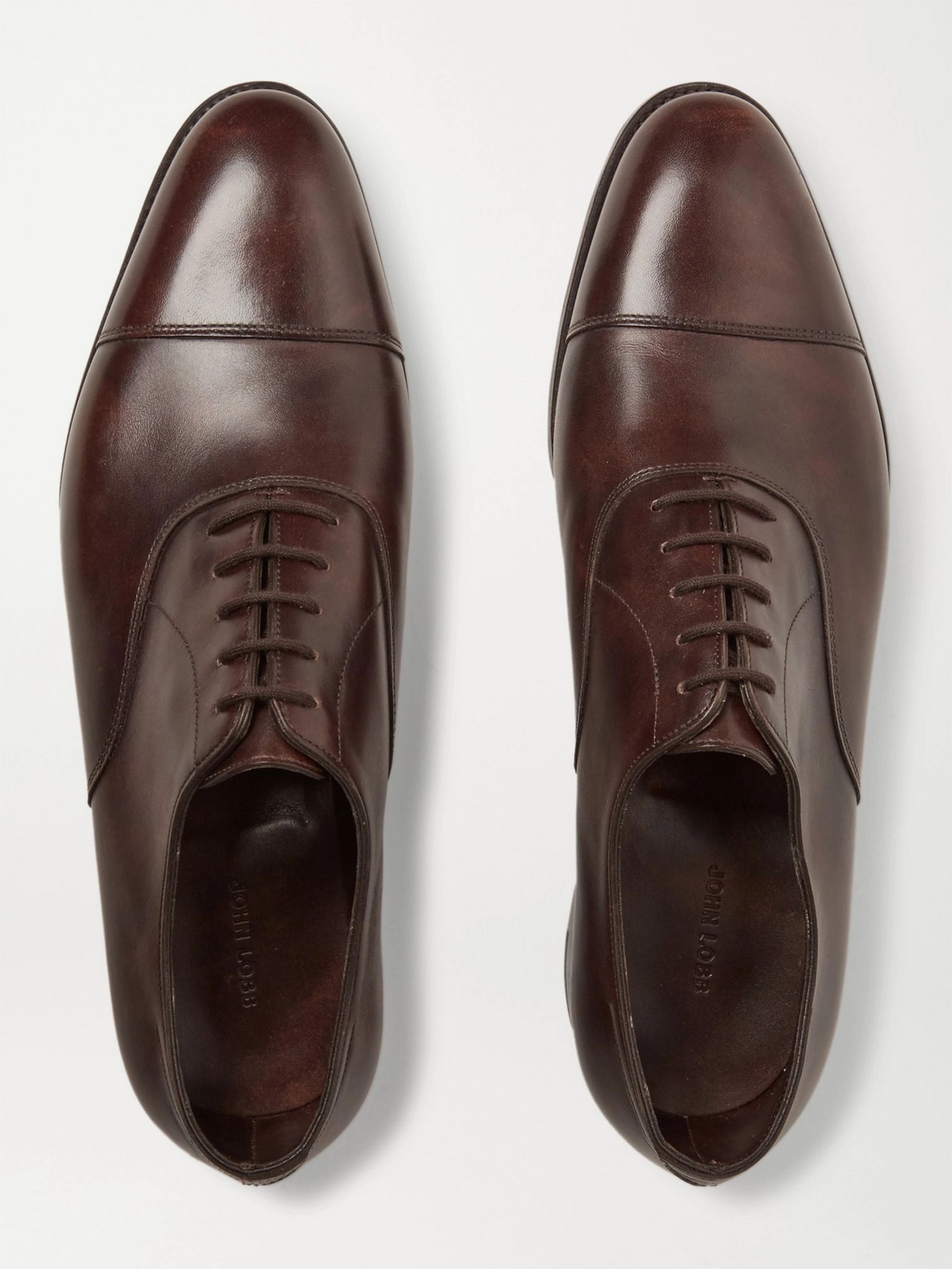 City II Burnished-Leather Oxford Shoes Brown - 7