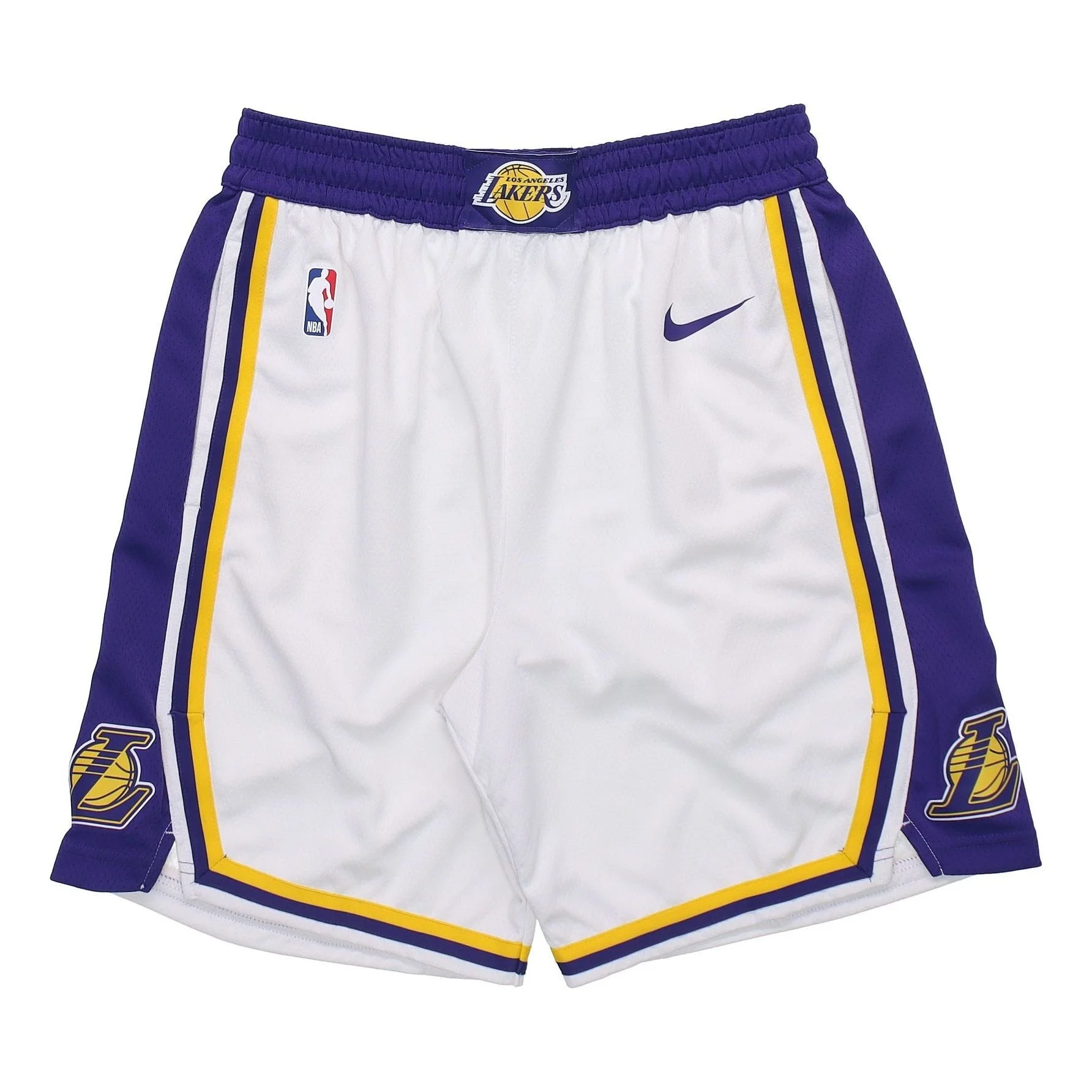 Nike NBA Association Edition SW Fan Edition Lakers Basketball Shorts White AJ5616-100 - 1