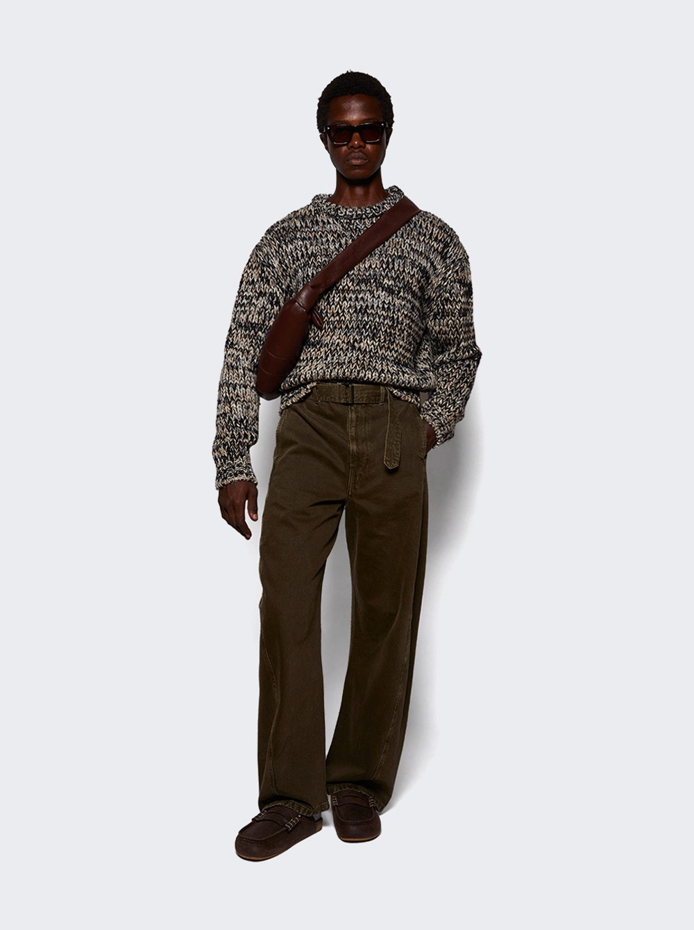 Twisted Belted Pants Moss Green - 5