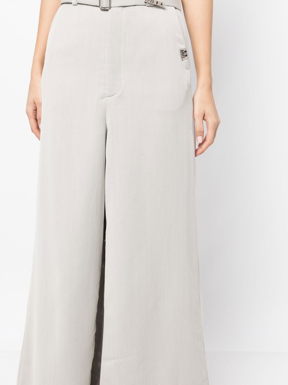 belted wide-leg trousers - 5