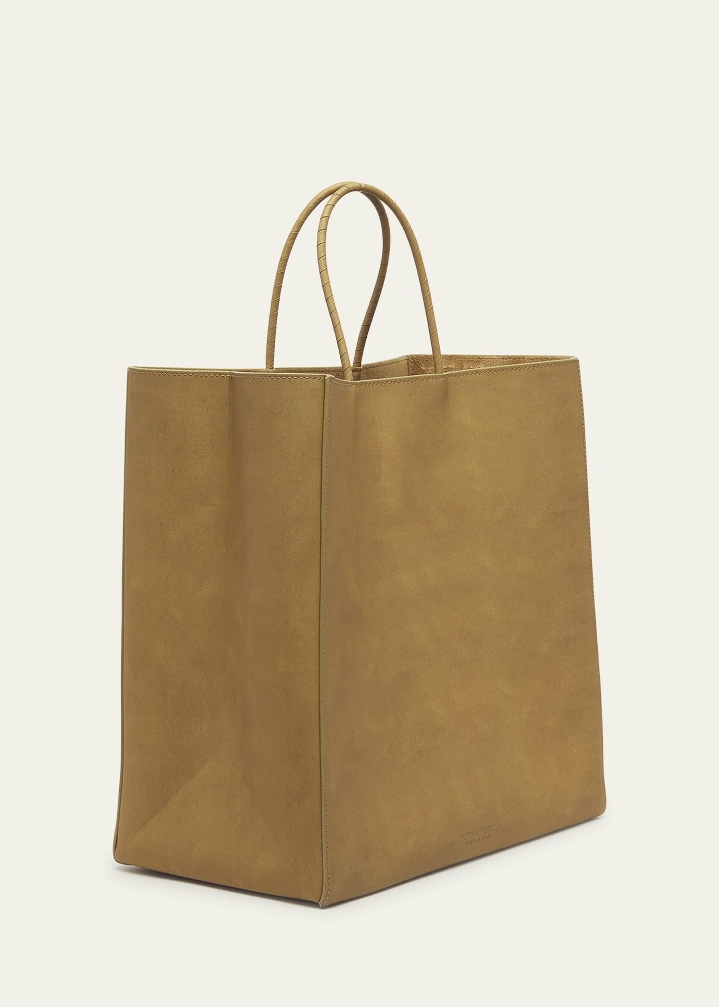Medium Raw Paper Leather Top-Handle Bag - 3