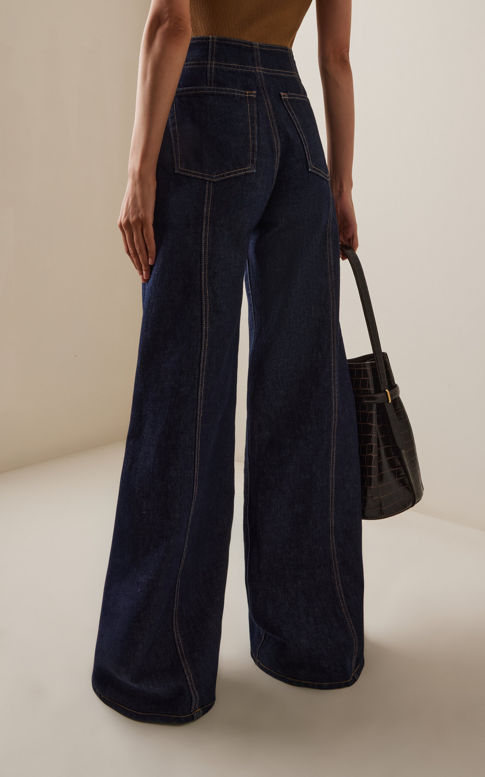 The Delphine High Rise Cotton Jeans dark wash - 4
