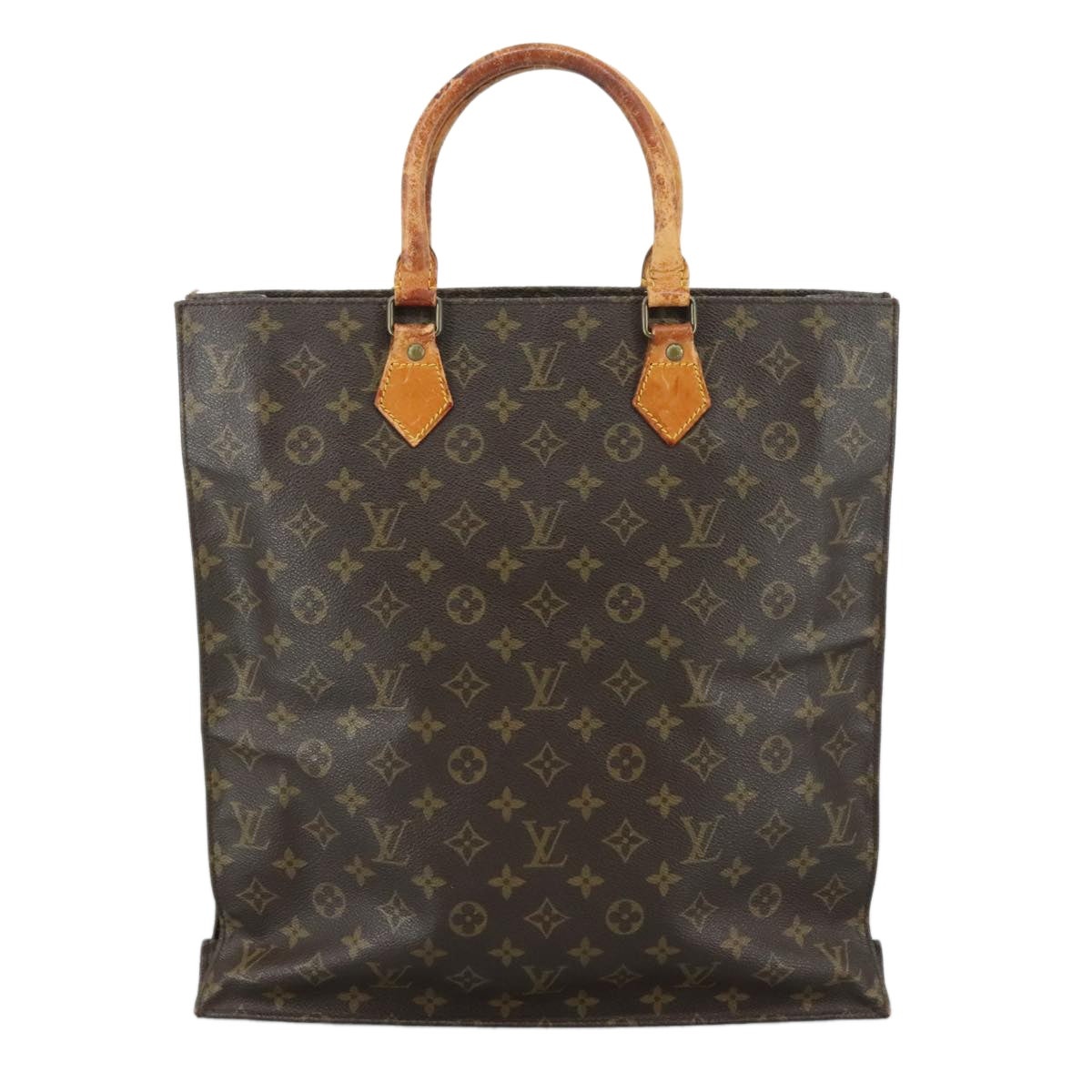 LOUIS VUITTON Monogram Sac Plat Hand Bag M51140 - 2