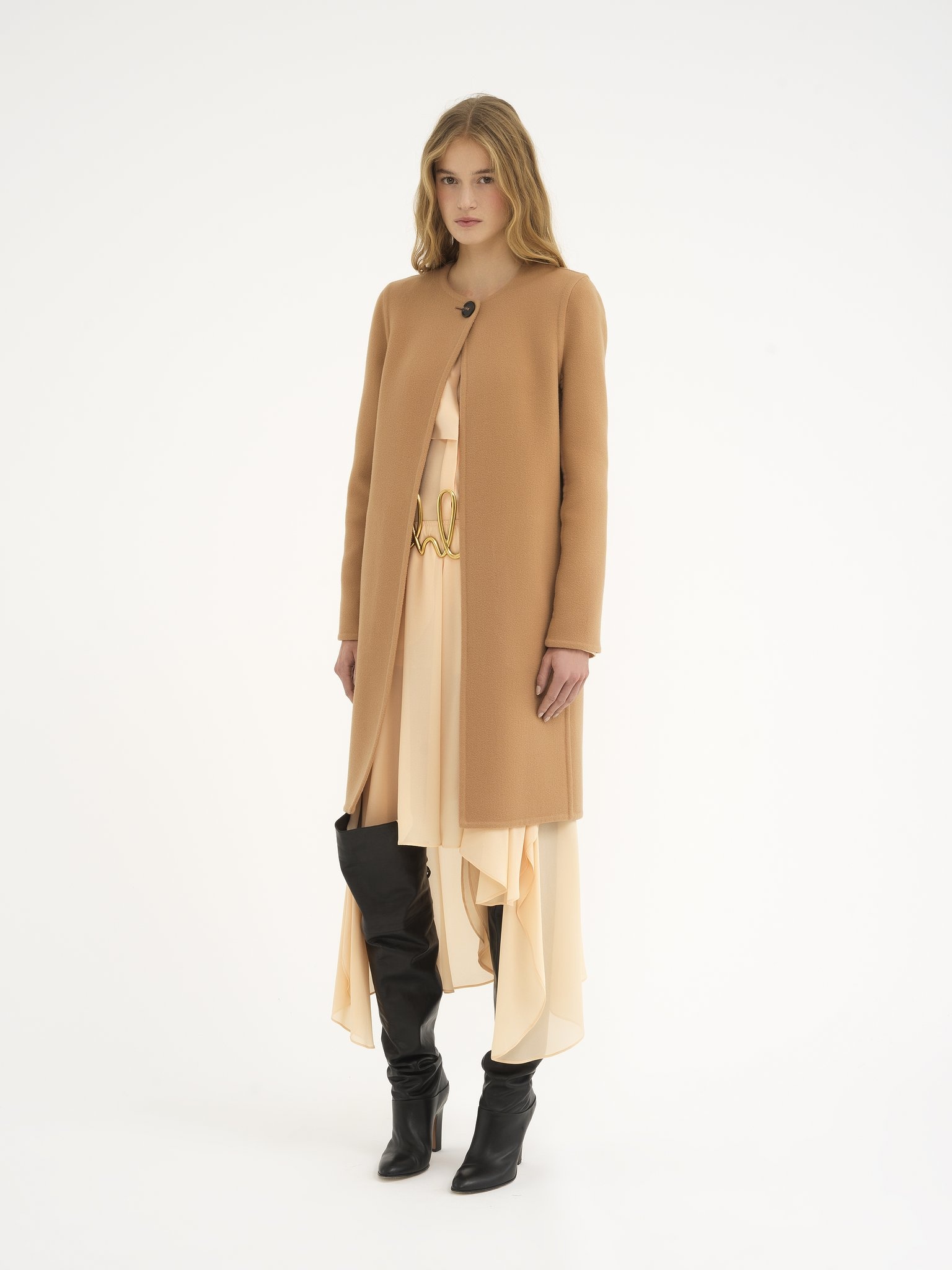 CAPE COAT IN WOOL & CASHMERE - 4