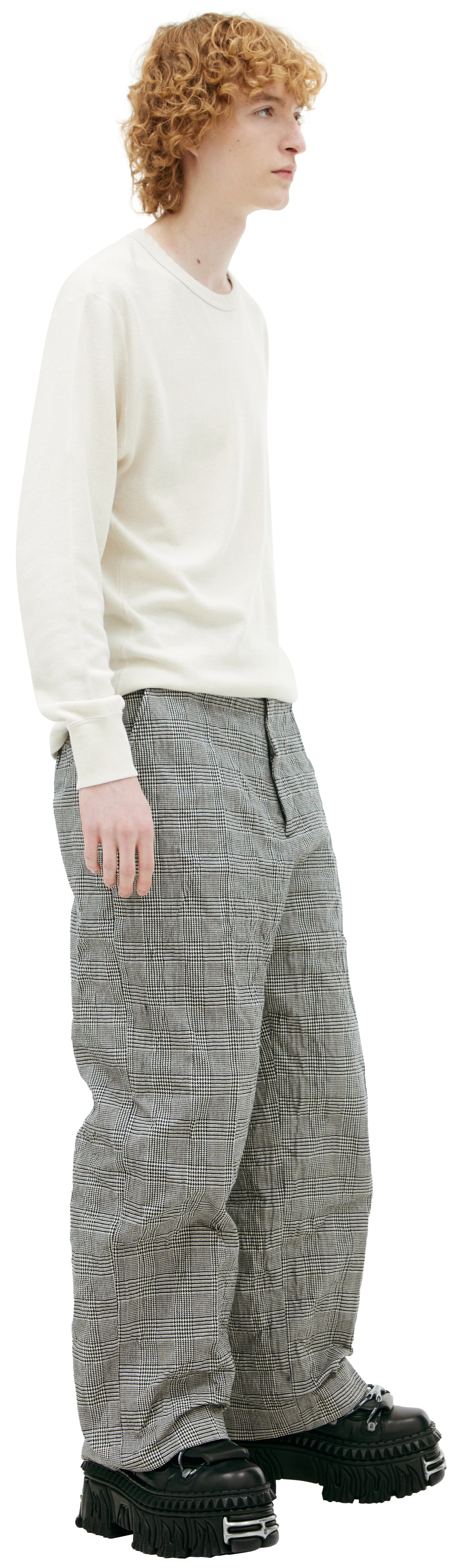 GREY PLAID TROUSERS - 2