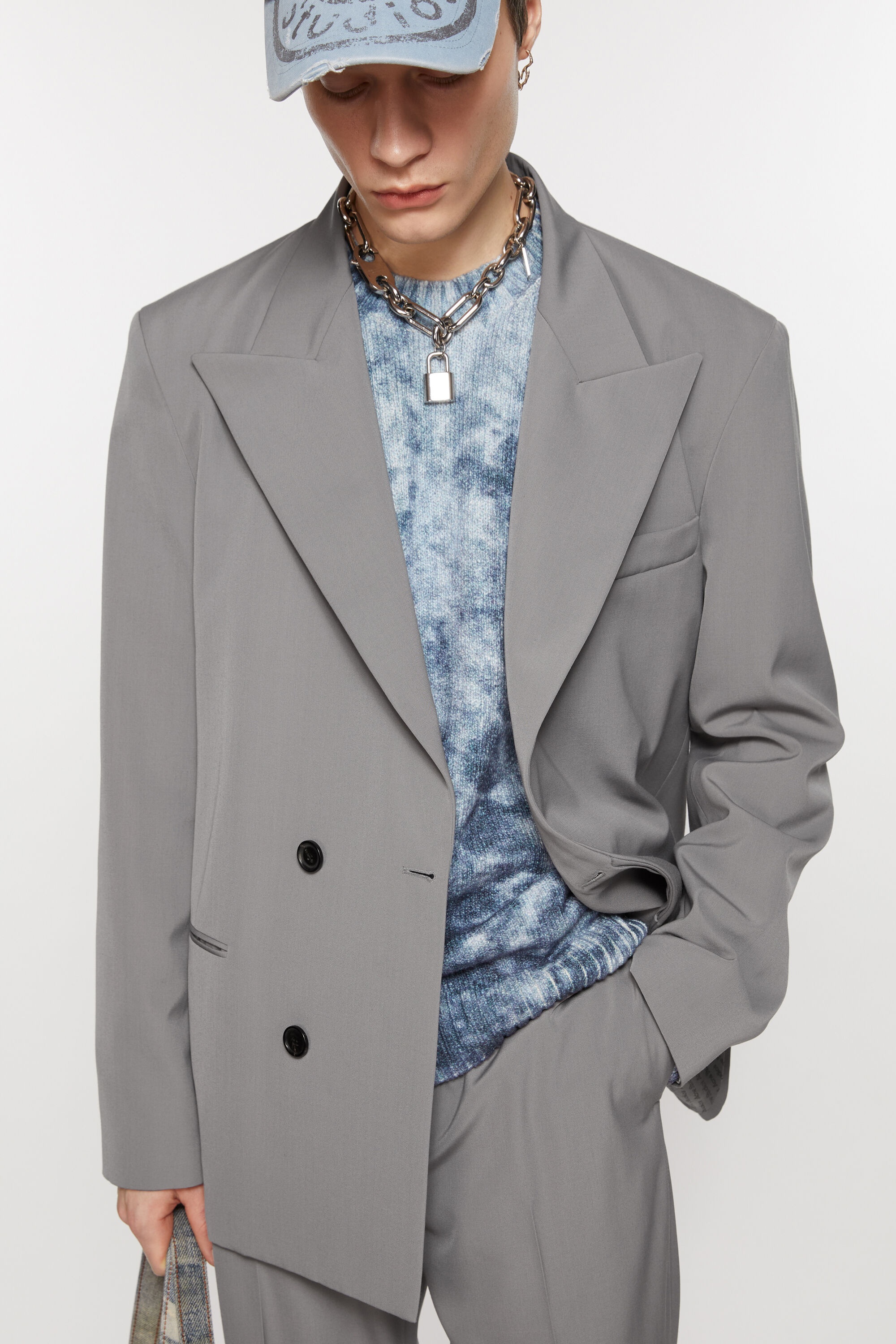 Regular fit suit jacket - Cold grey - 6