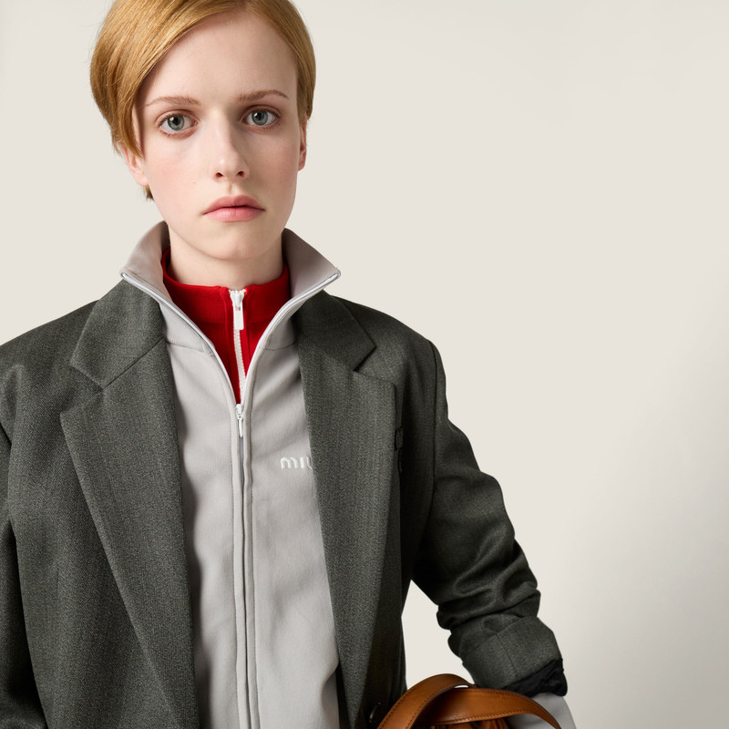 Cover fabric single-breasted jacket 5