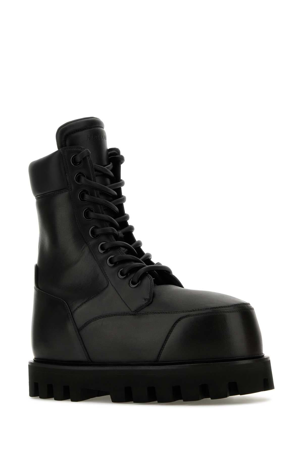 Alexander Mcqueen Men Black Leather Ankle Boots - 2