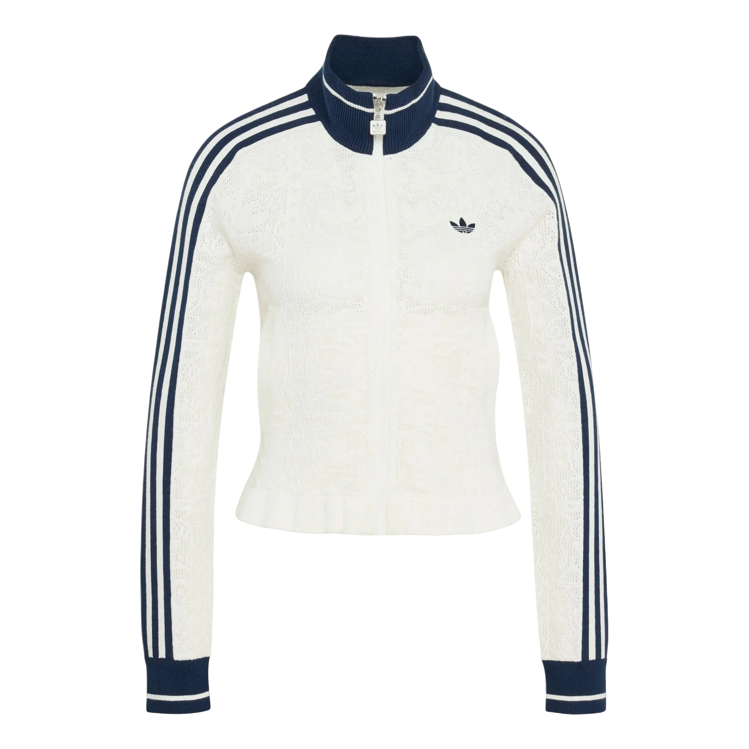 (WMNS) adidas Originals Sports Track Top Asia Sizing 'Off White Night Indigo' KX6899 - 1