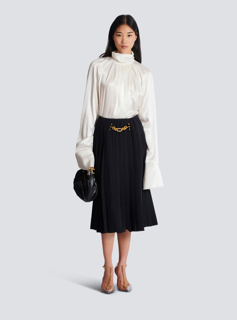 Balmain Draped silk blouse outlook