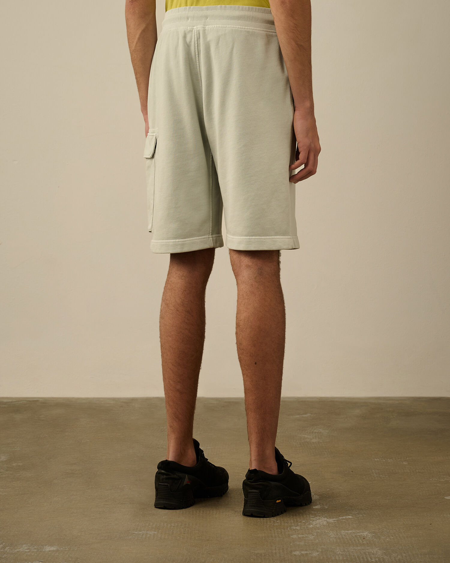 Cotton Diagonal Fleece Cargo Shorts - 4