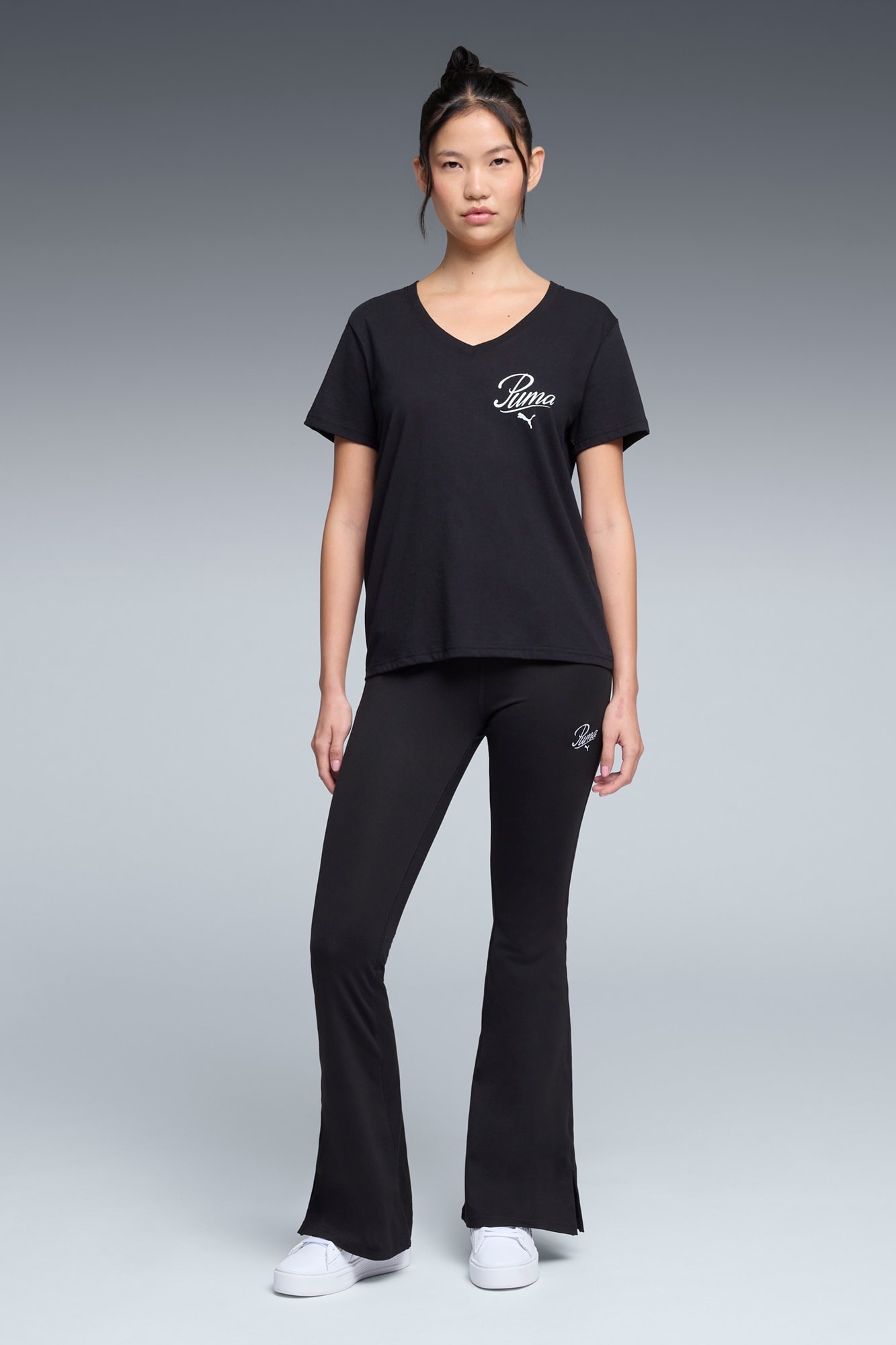 Essentials Script V-Neck Tee Women - 5