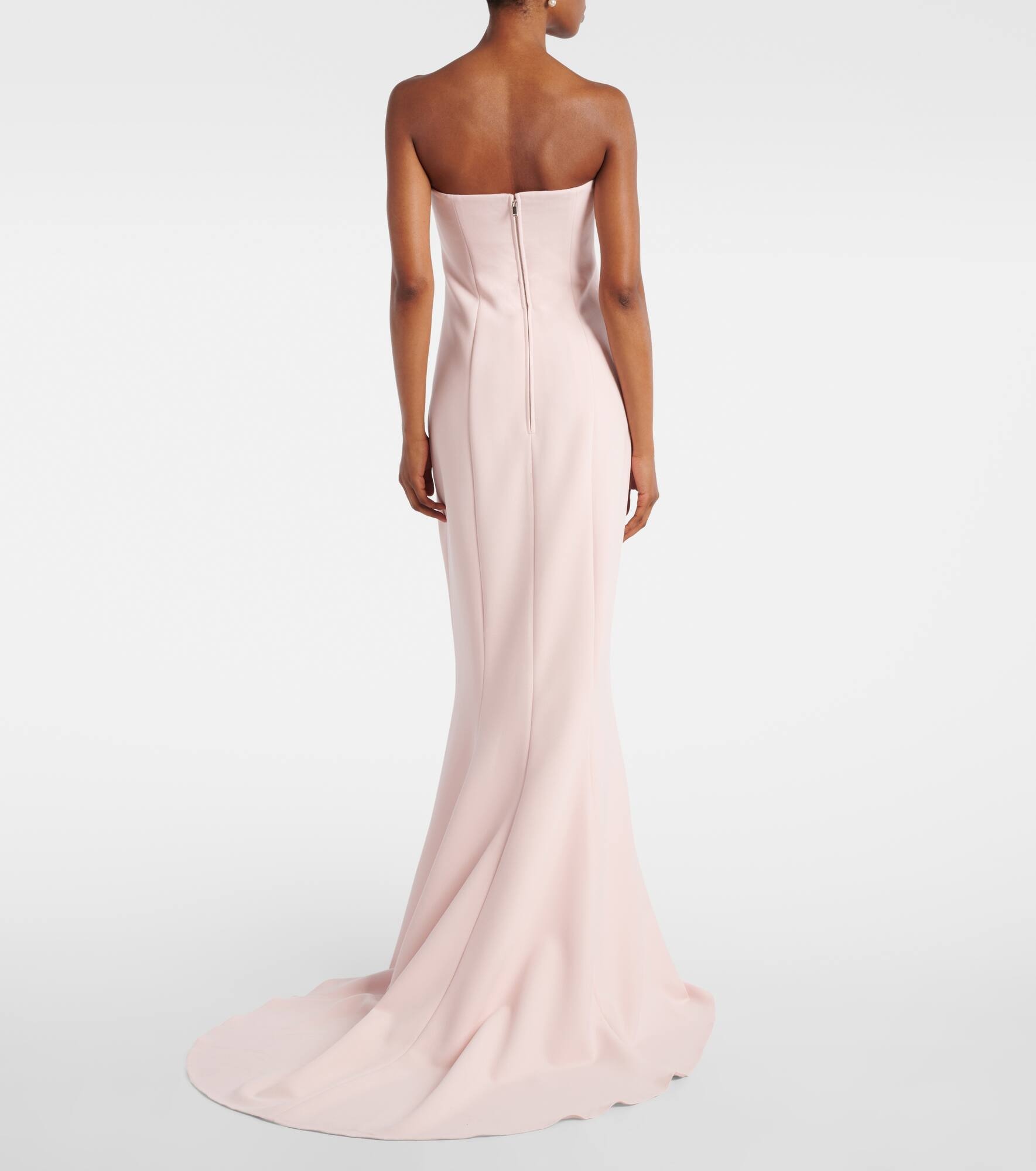 Trumpet crêpe gown - 3