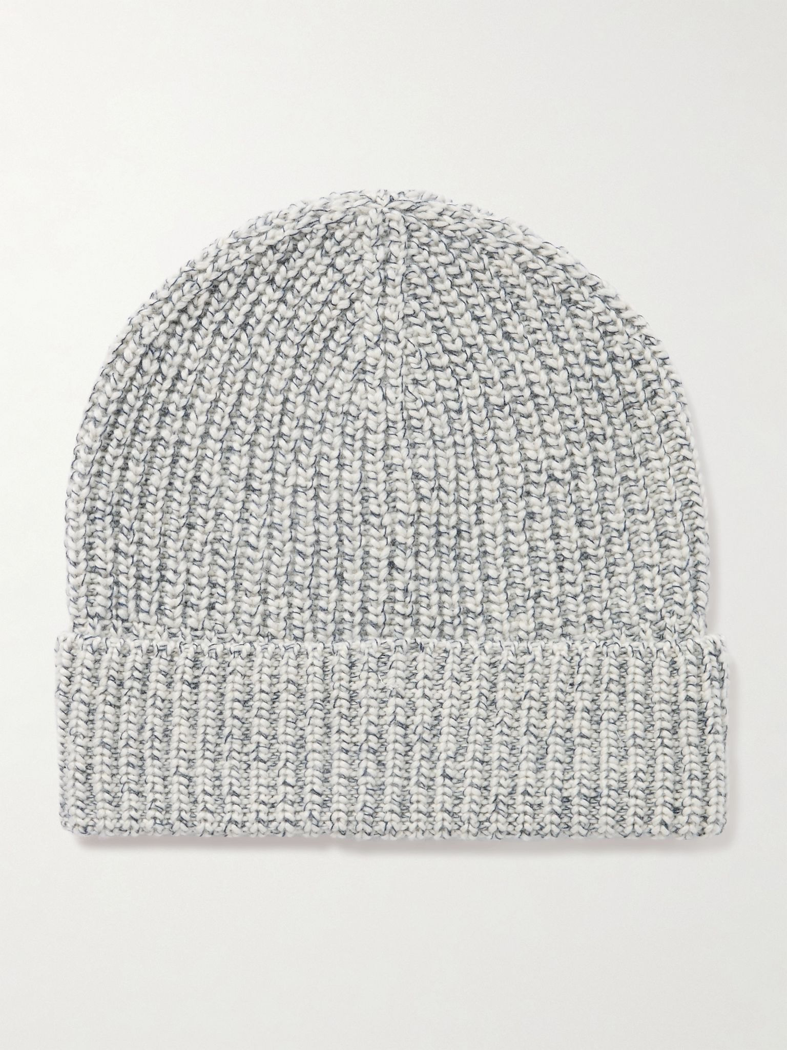 Brushed Ribbed-Knit Beanie Blue - 1