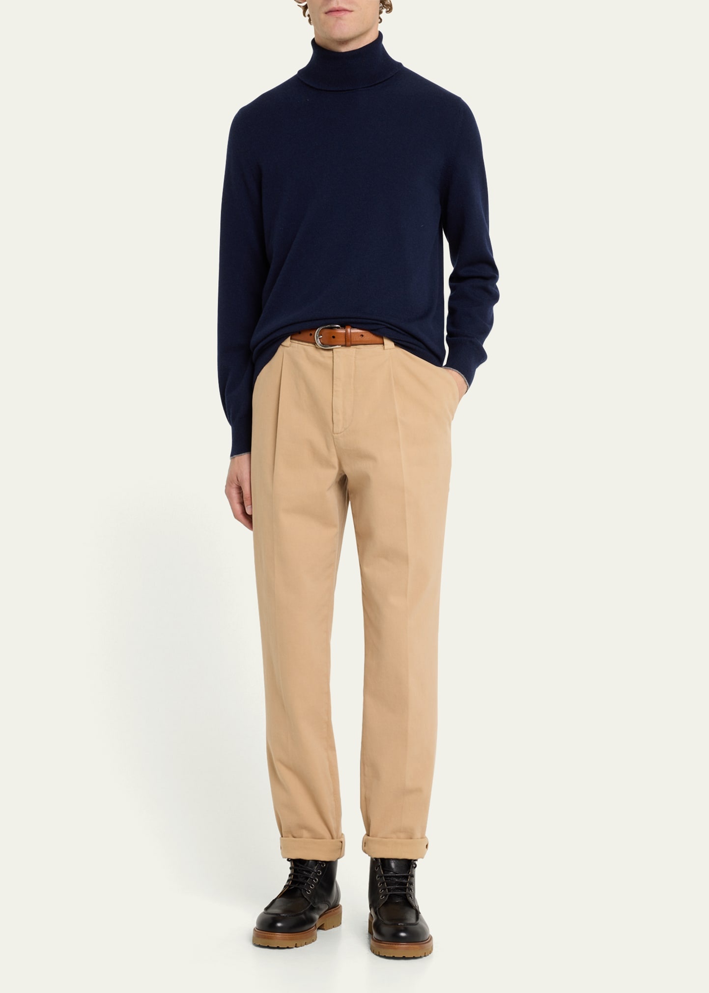 Men's Cashmere Turtleneck Sweater - 2