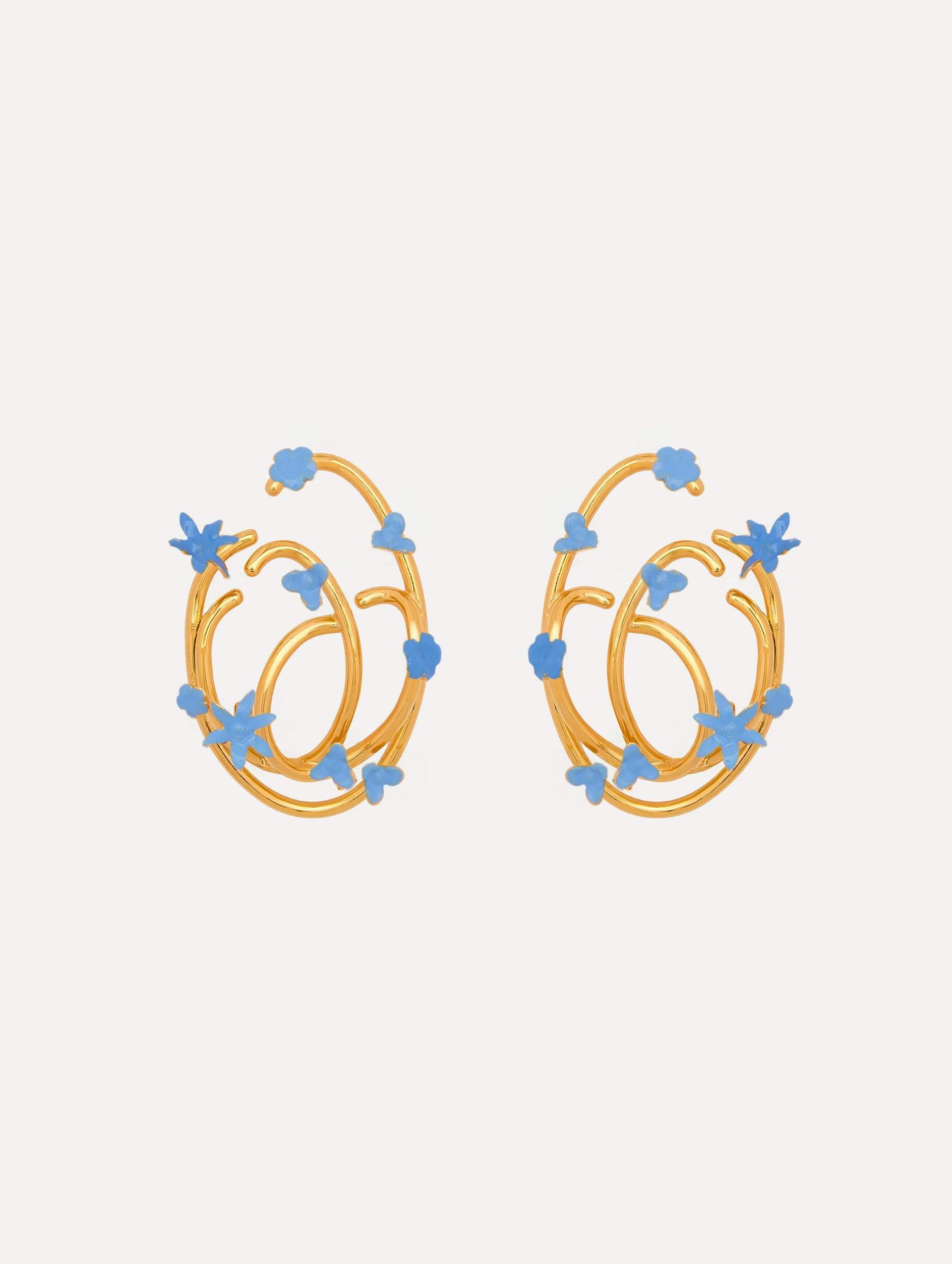 TANGLED O FLORAL EARRINGS - 1
