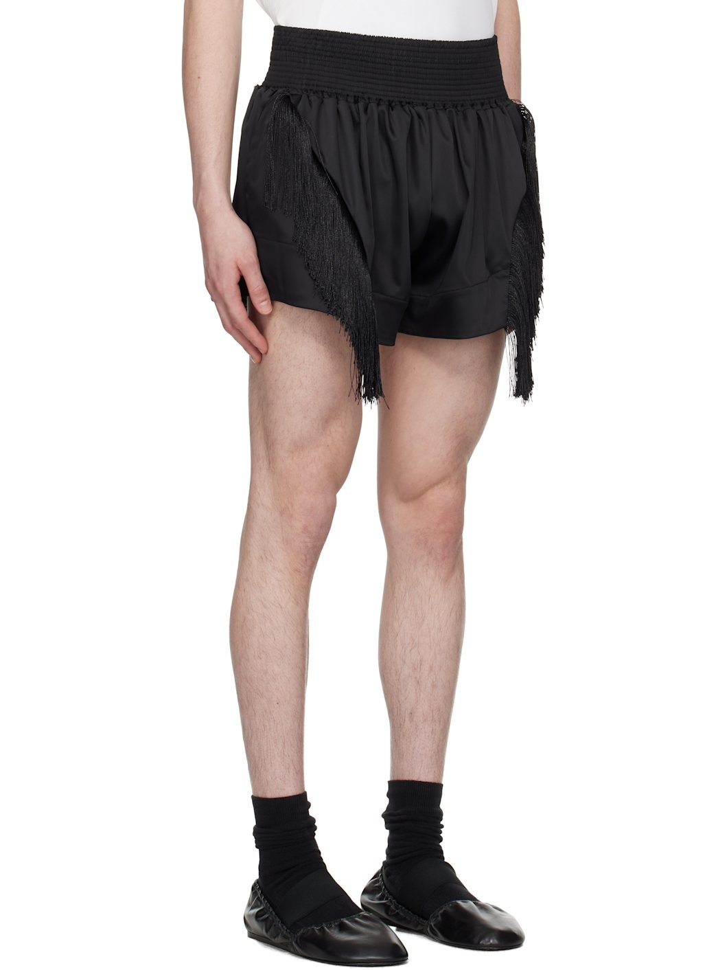 Black Fringes Boxing Shorts - 2