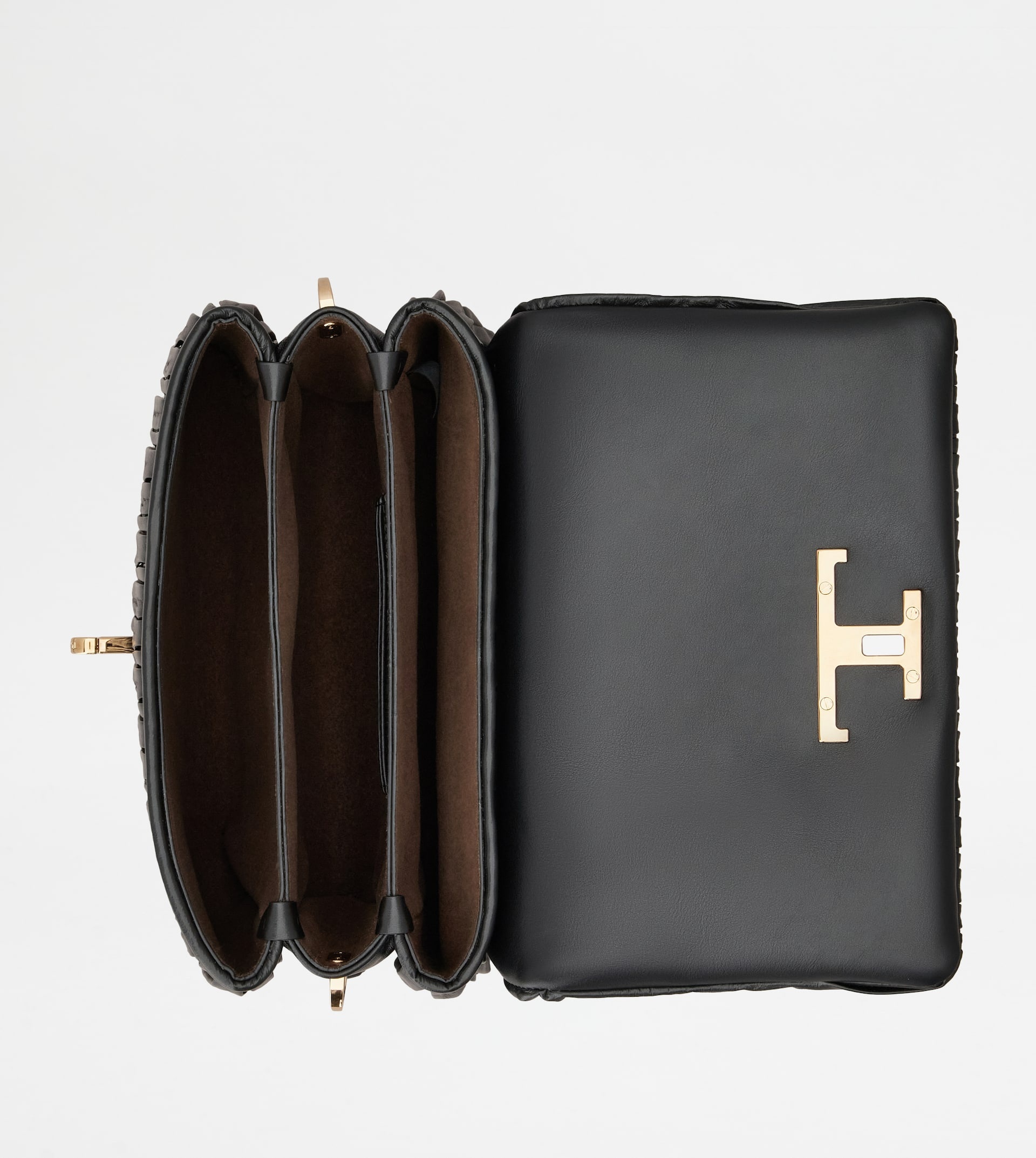 T TIMELESS FLAP BAG IN LEATHER MINI - BLACK - 7