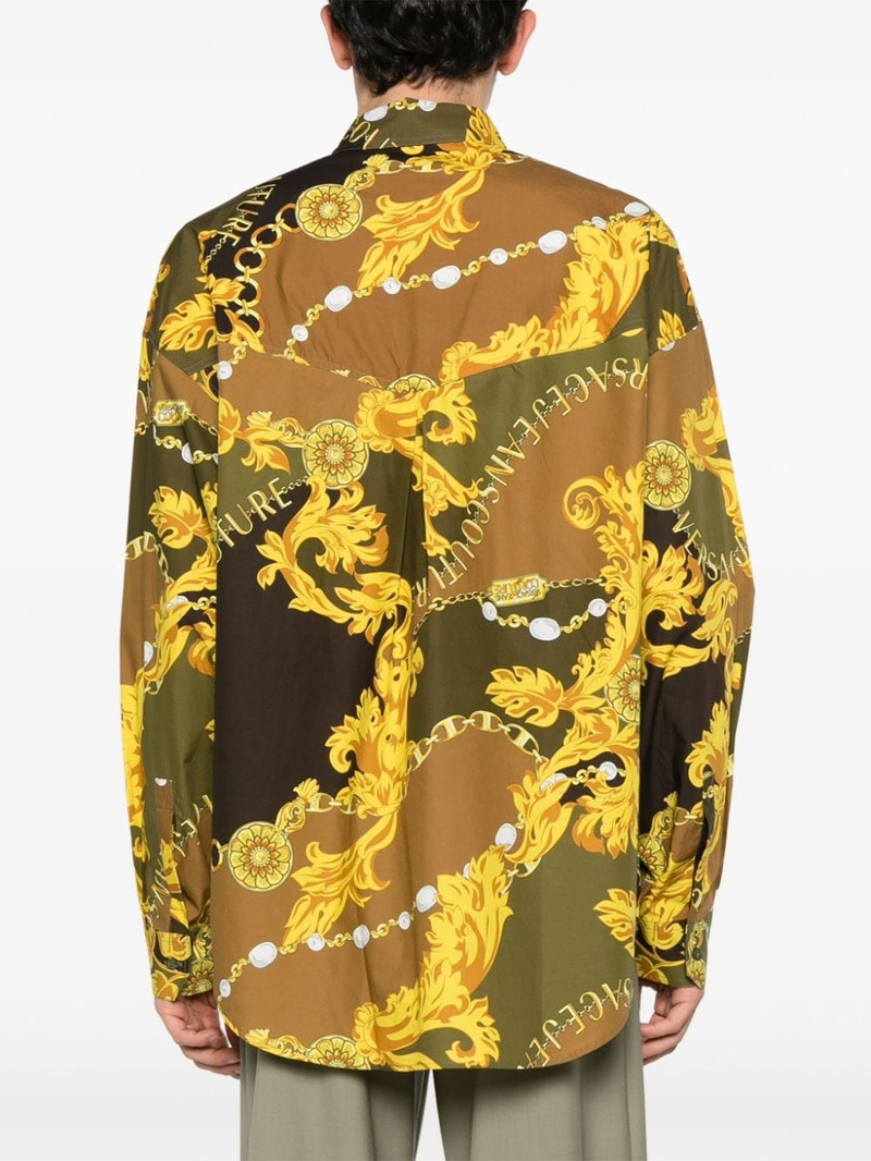 Chain Couture 인쇄 면 셔츠 4