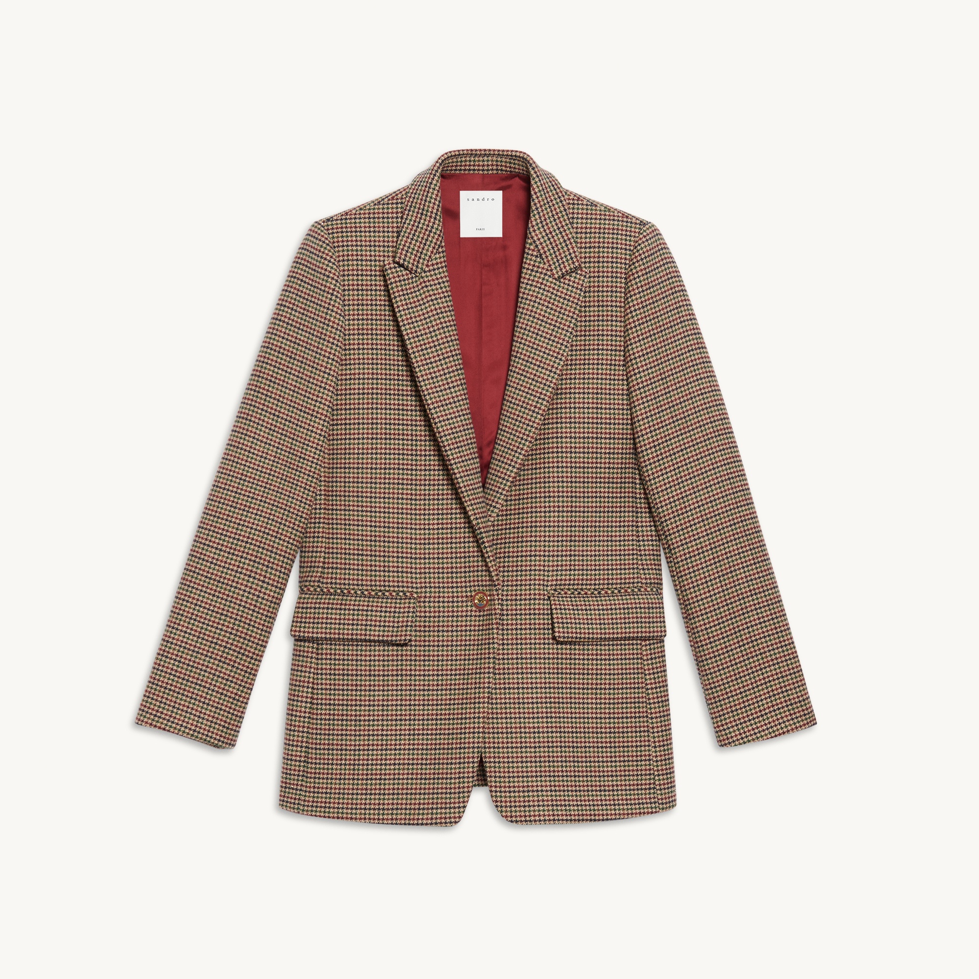 Houndstooth suit jacket - 1