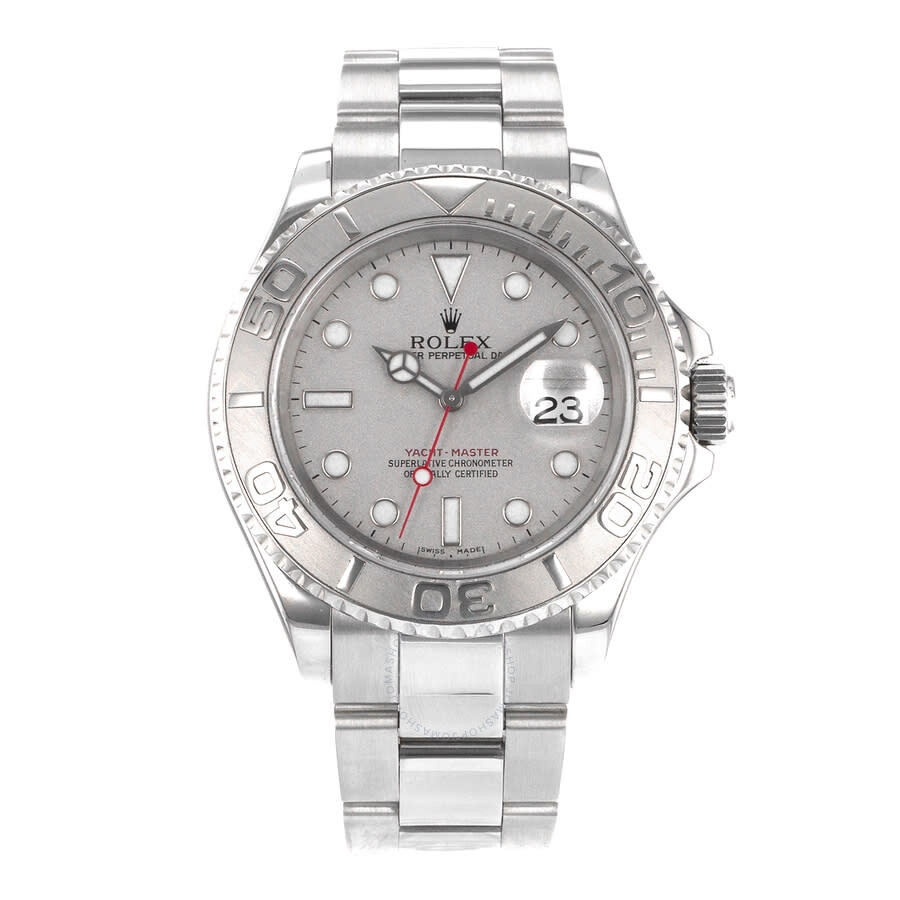 Pre-owned Rolex Yacht-Master 40 Automatic Chronometer Silver Dial Men's Watch 16622 SSO - 2