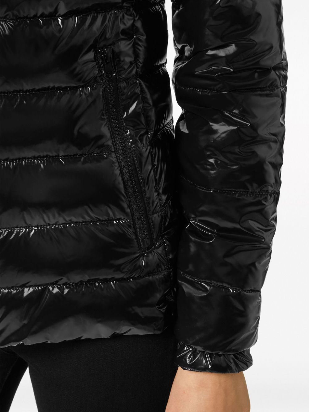 logo-plaque puffer jacket - 6