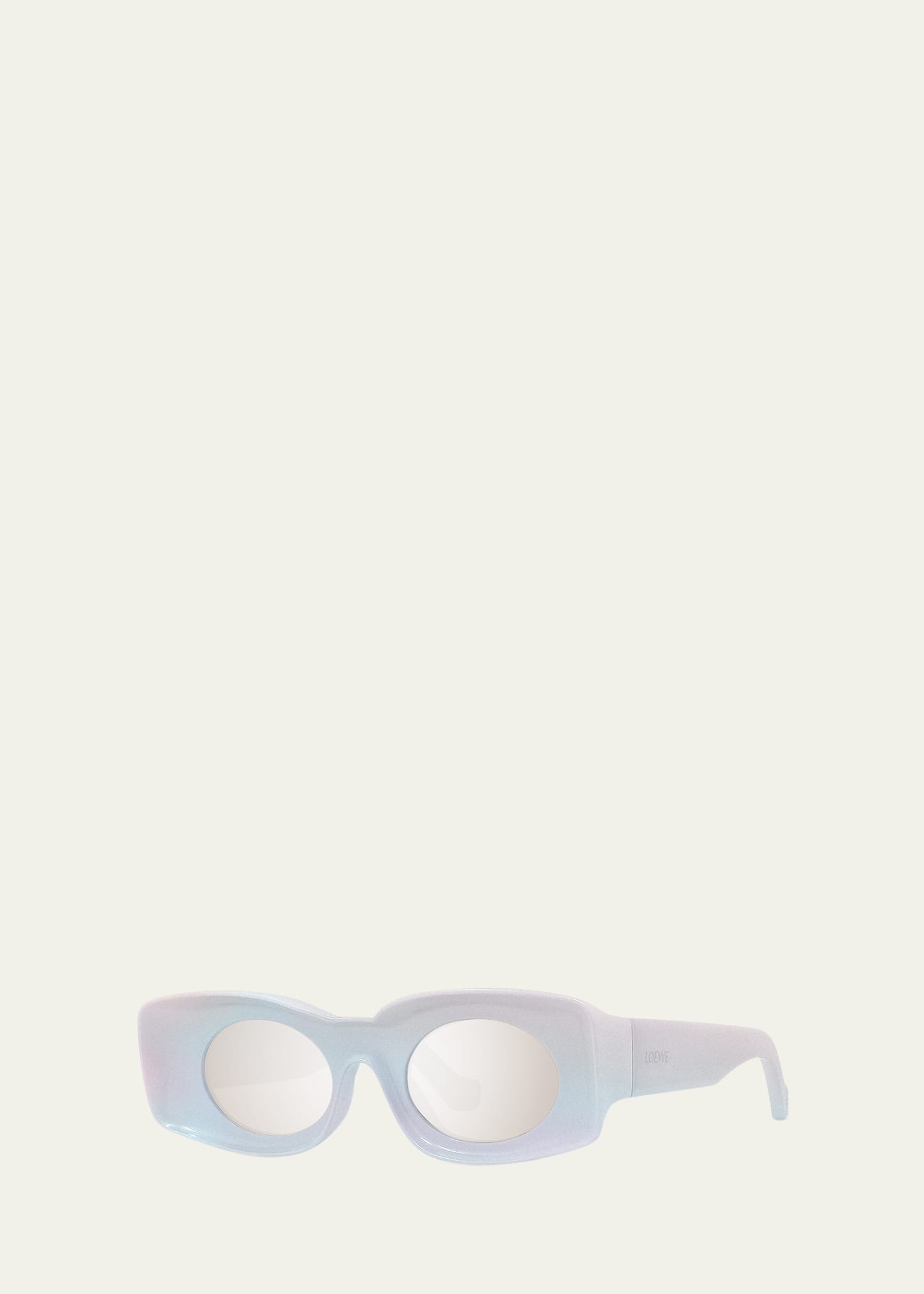 Shimmery Injected Plastic Rectangle Sunglasses - 2