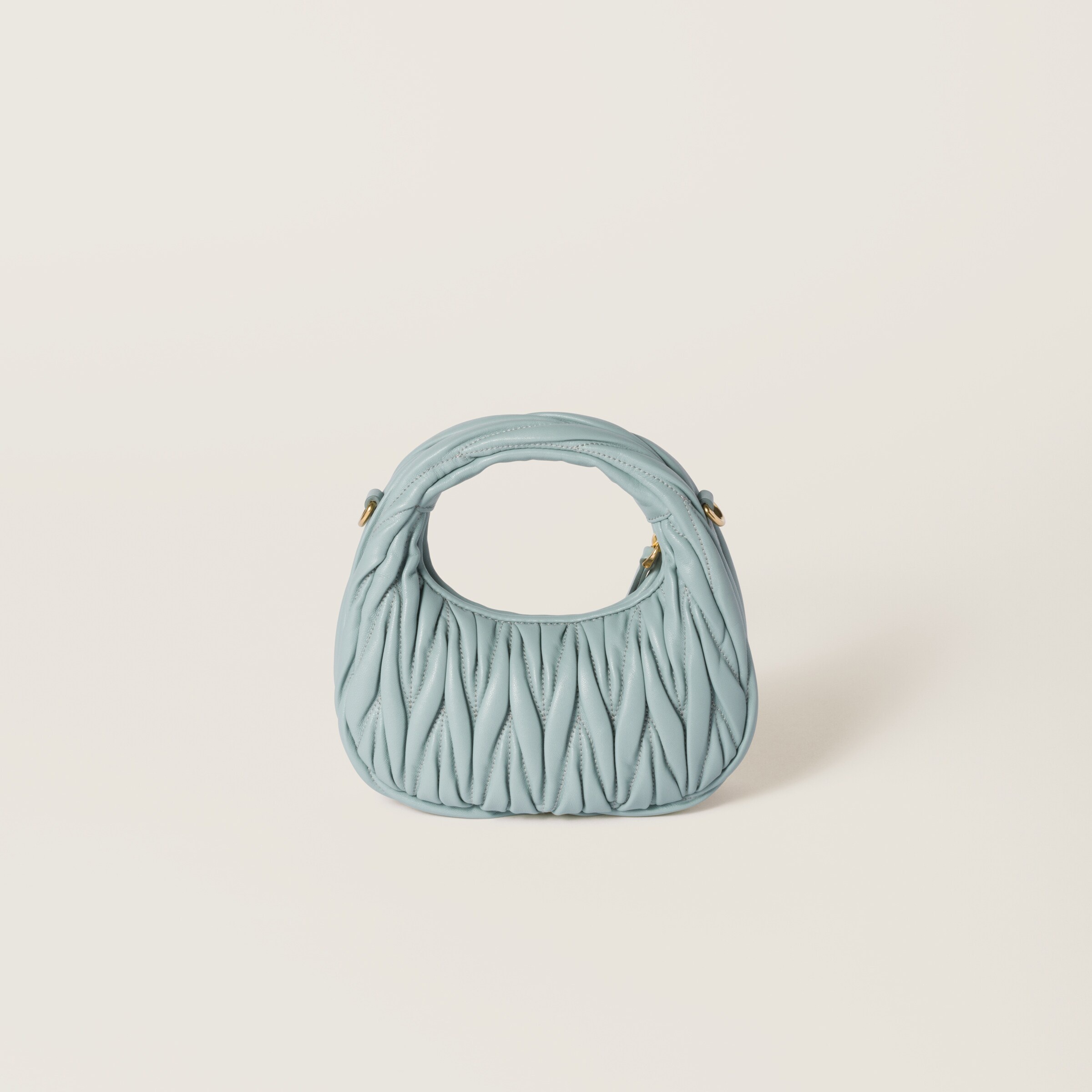 Wander matelassé nappa leather hobo mini-bag - 4