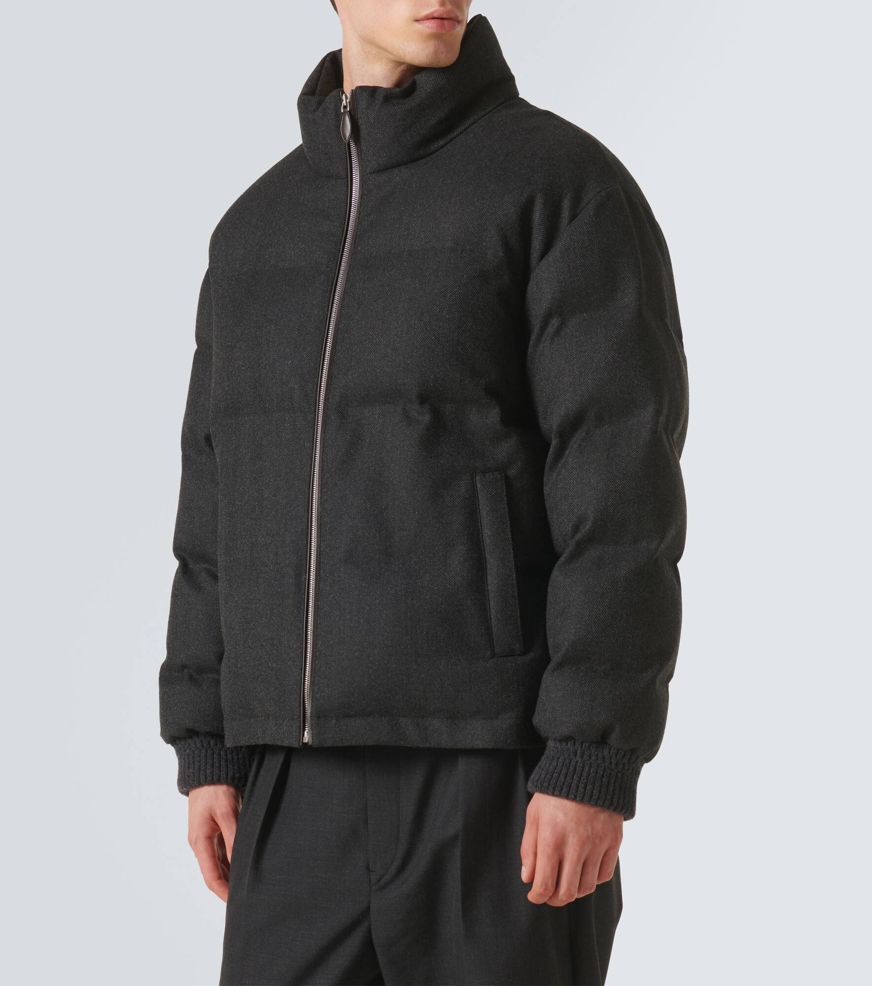 Herringbone wool puffer jacket - 3