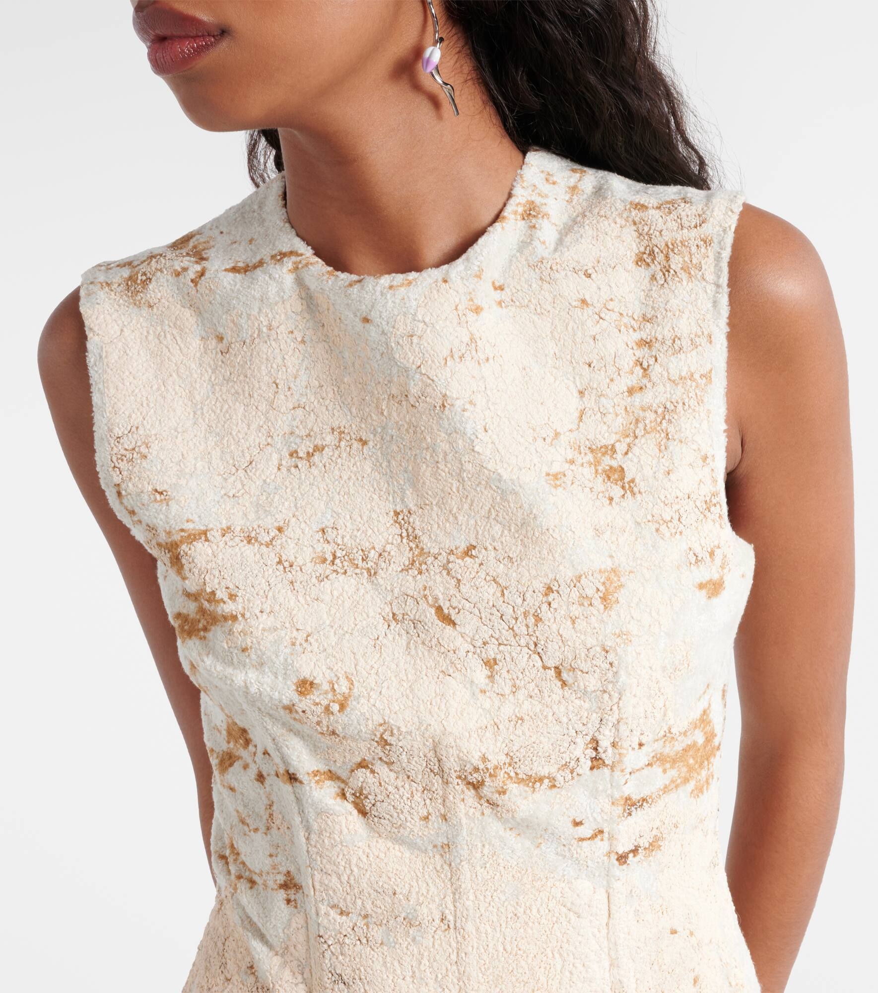 Printed cotton-blend minidress - 4
