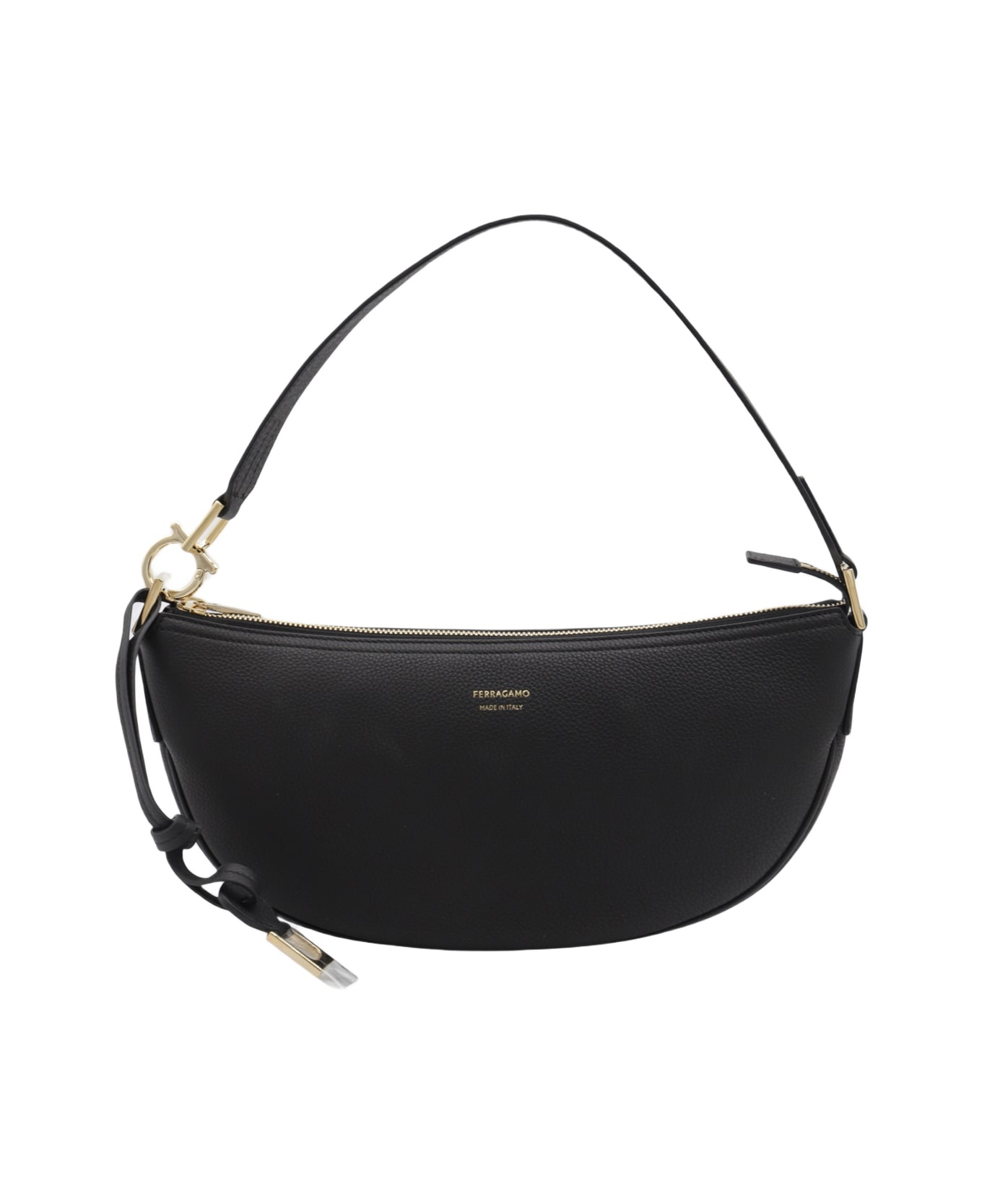 Black Leather Hobo Xs Crossbody Bag - 1
