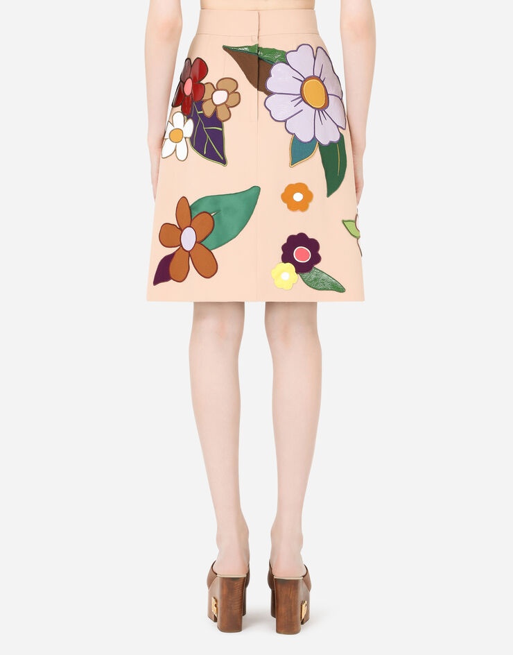 Cady midi skirt with floral patches - 2