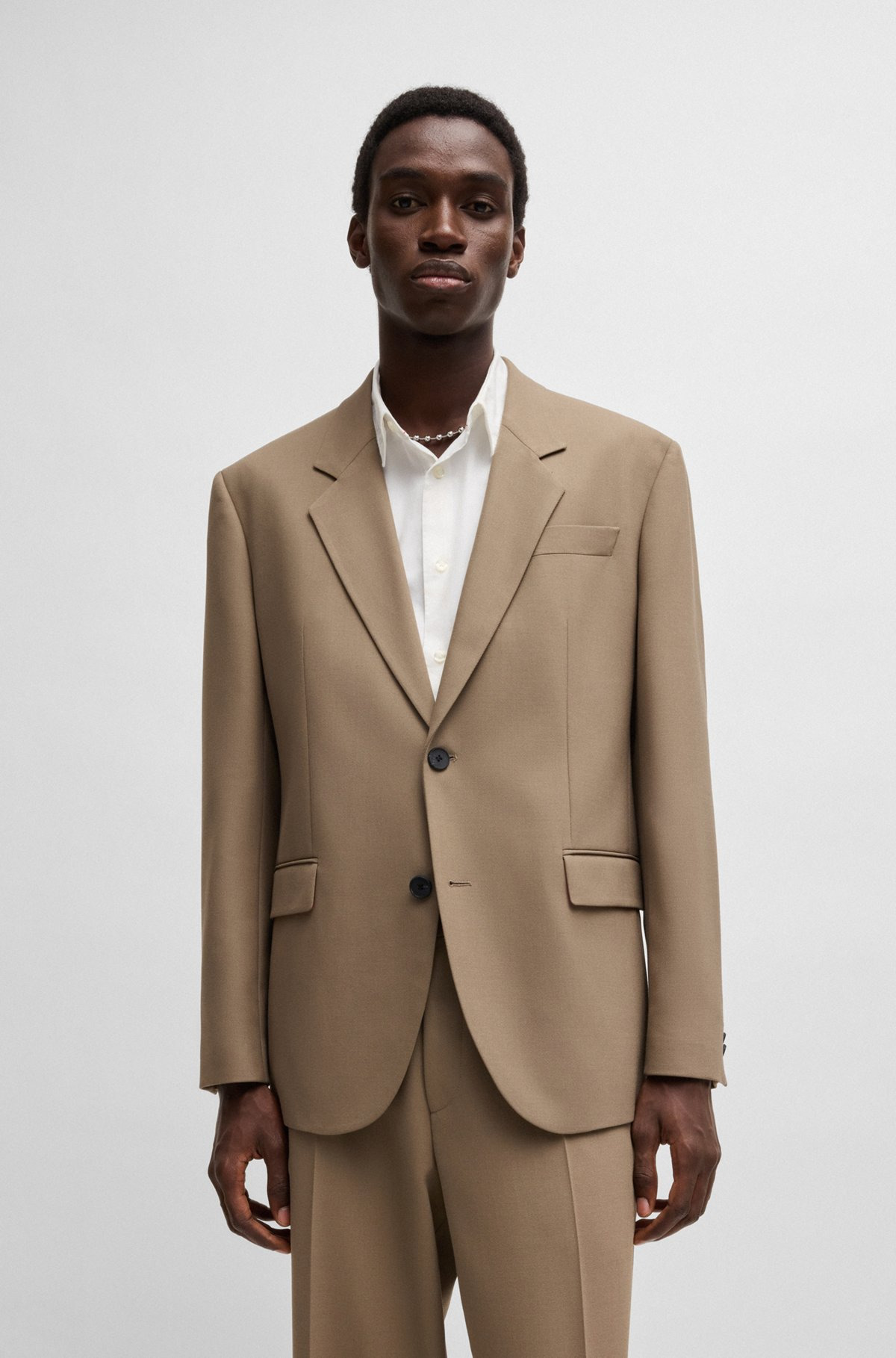 MODERN-FIT JACKET IN STRETCH TWILL WITH FULL LINING - 2