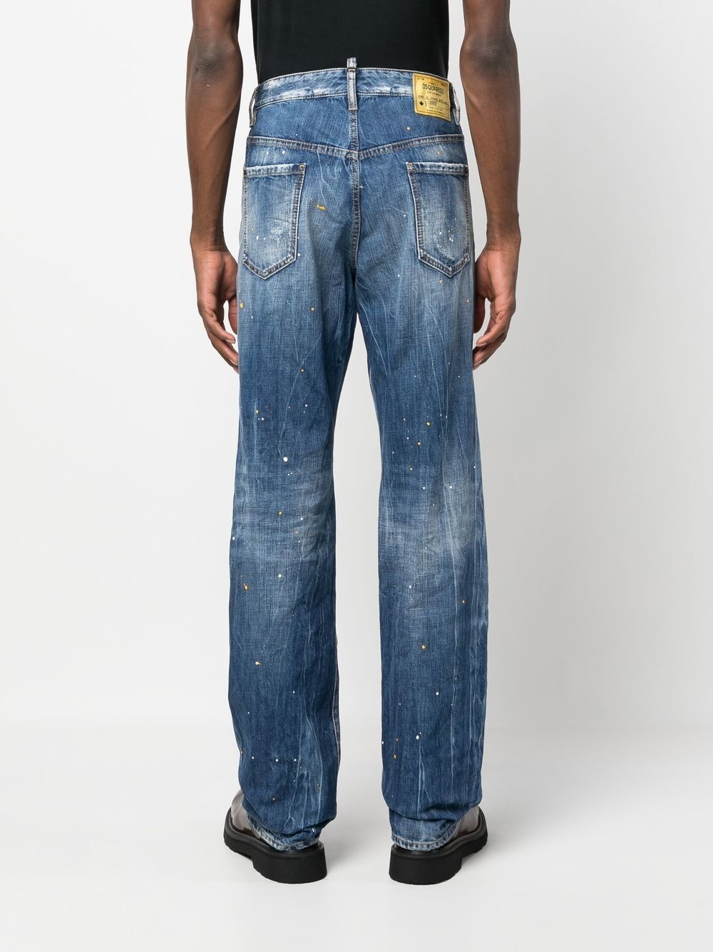 distressed-effect patchwork jeans - 4