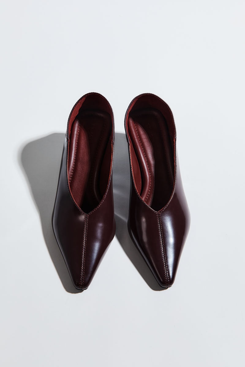 Classic Fold Heel - Bordeaux - 3