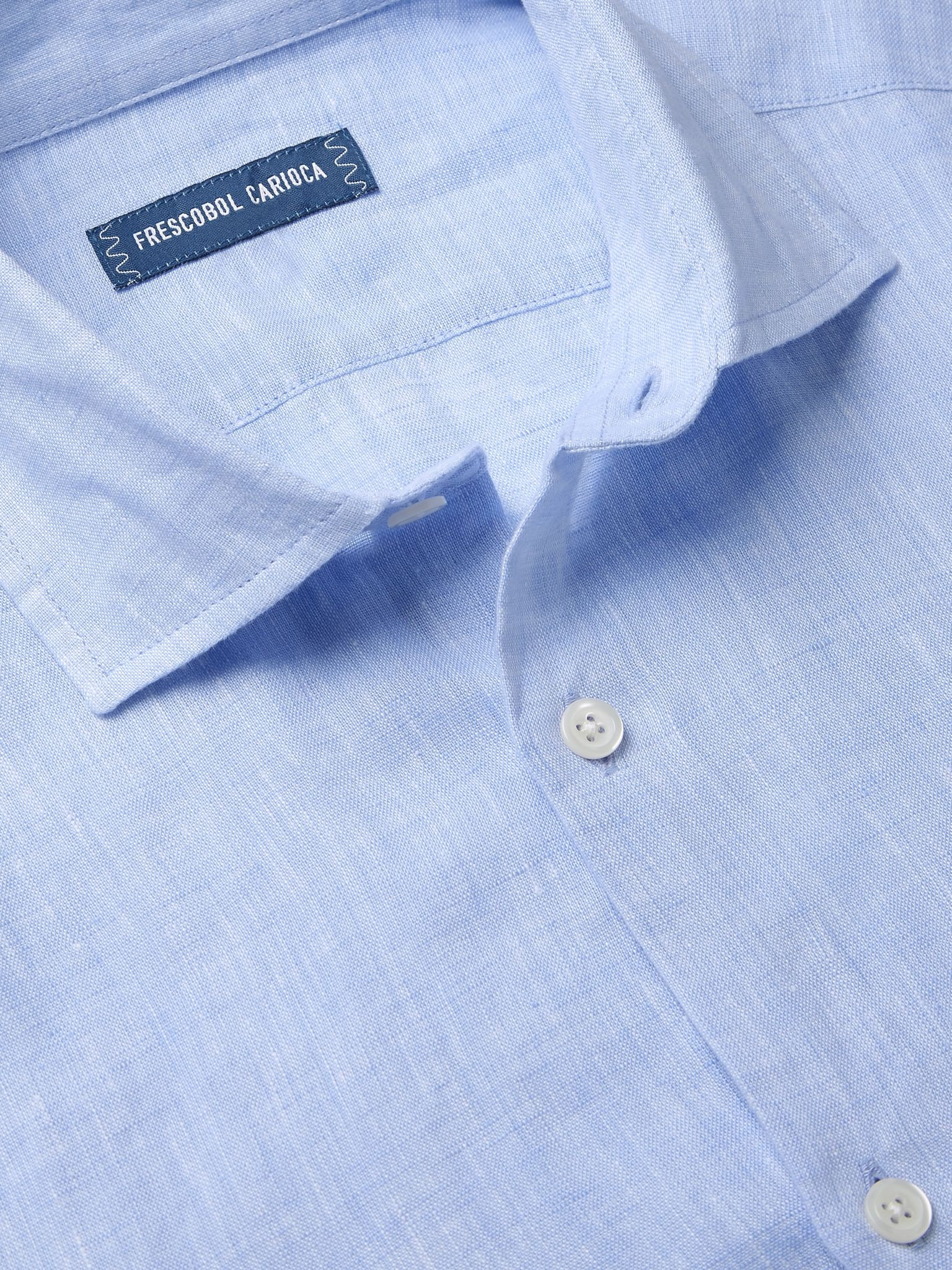 Linen Shirt Blue - 4