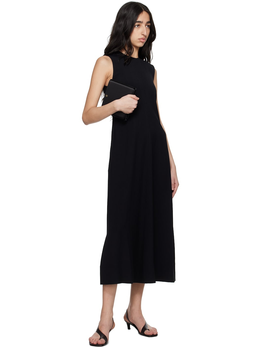 Black Satin Box Clutch - 4