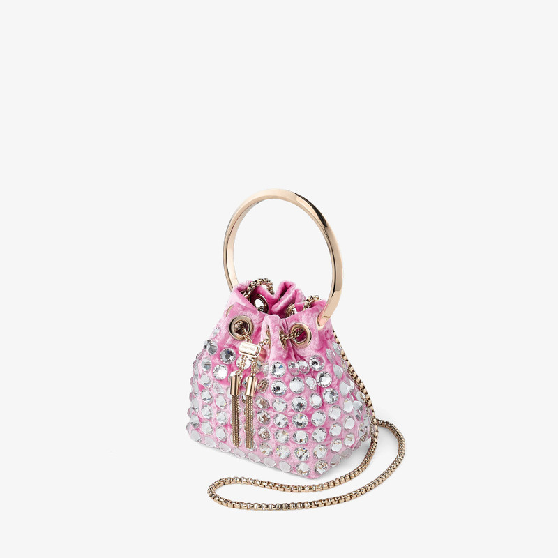 JIMMY CHOO Micro Bon Bon
Magenta Crushed Velvet Mini Bag outlook