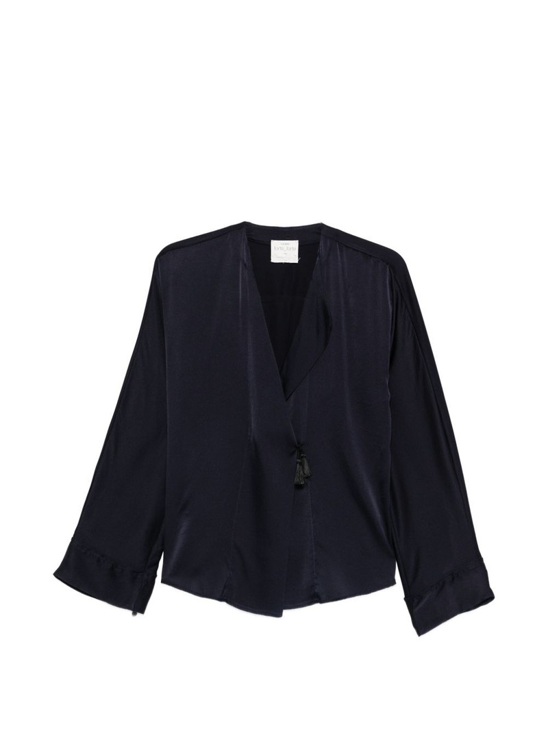 tassel V-neck top 1