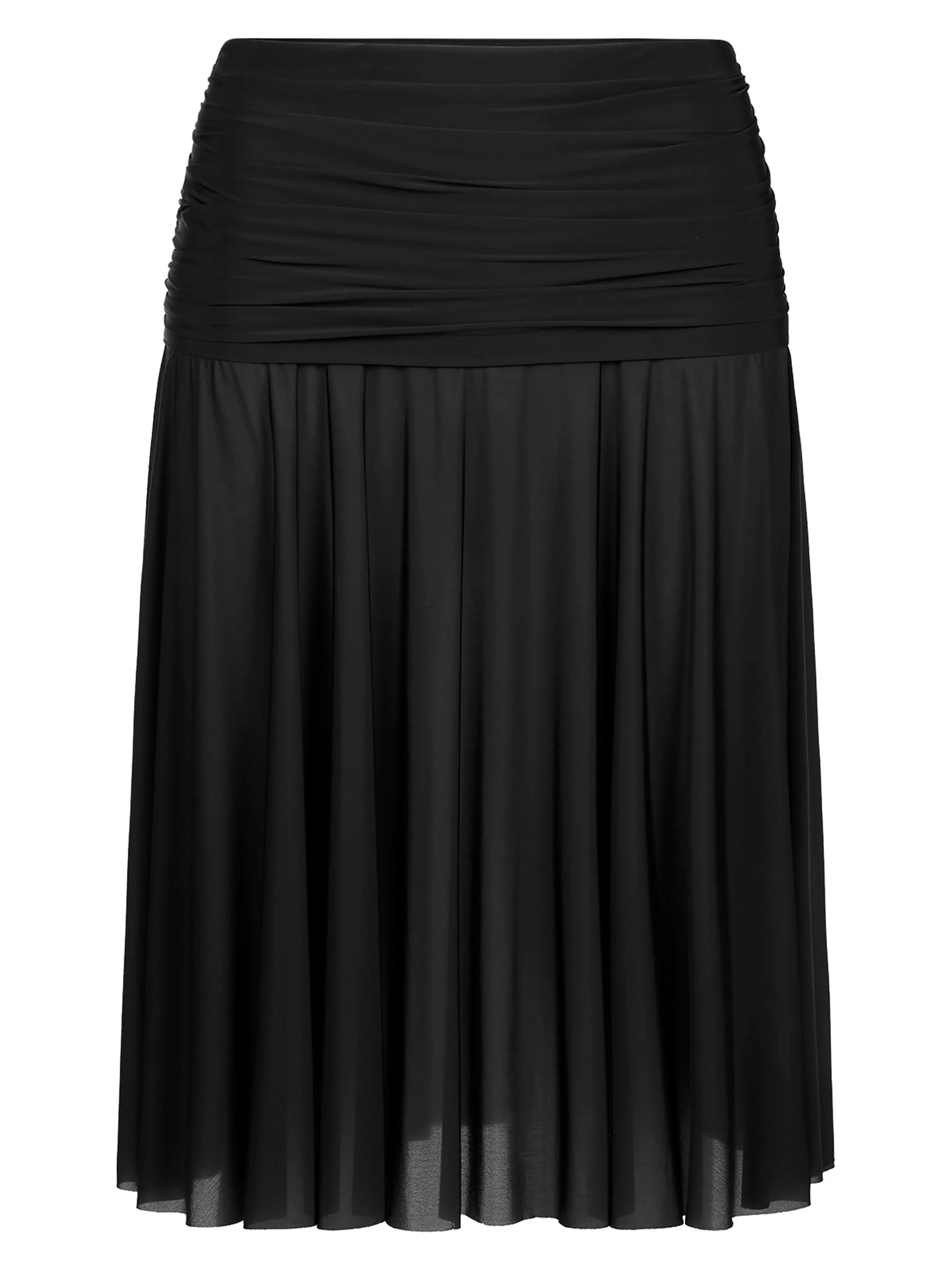 Women's Milky Sheer Midi Skirt - Obsidian - 1