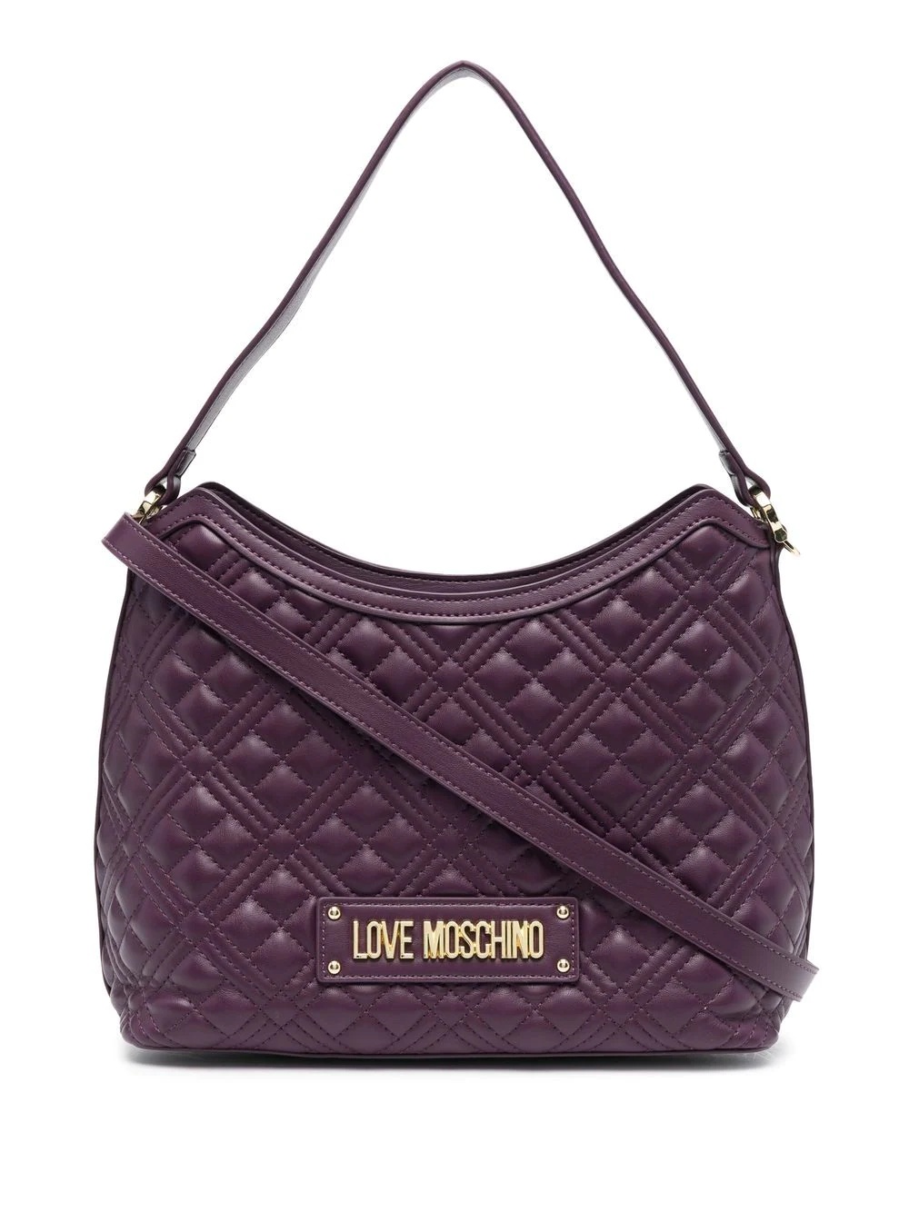 quilted-finish shoulder bag - 1