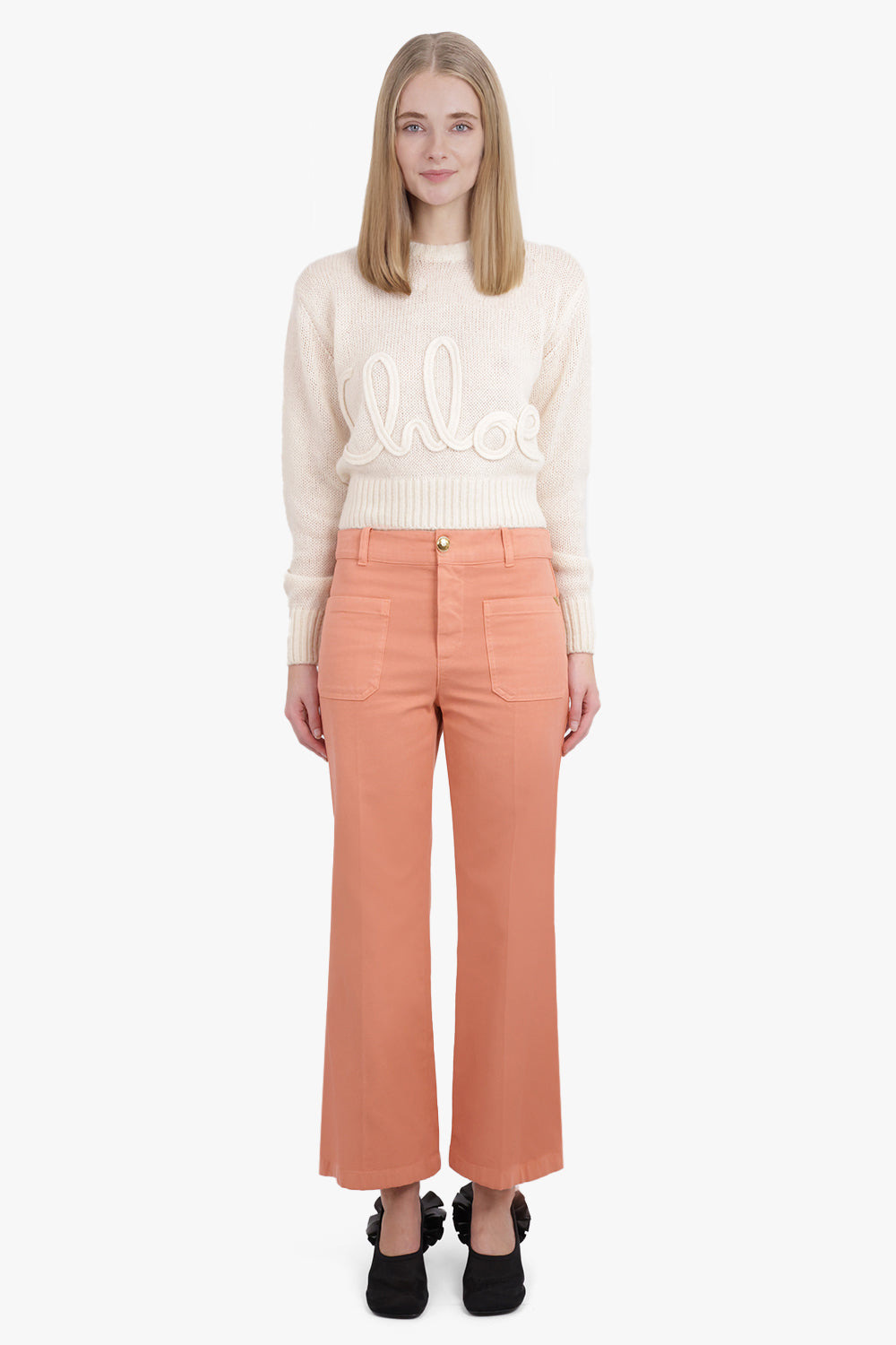 WIDE LEG JEANS | SHELL CORAL - 4