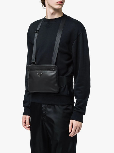 Prada logo plaque harness bag outlook