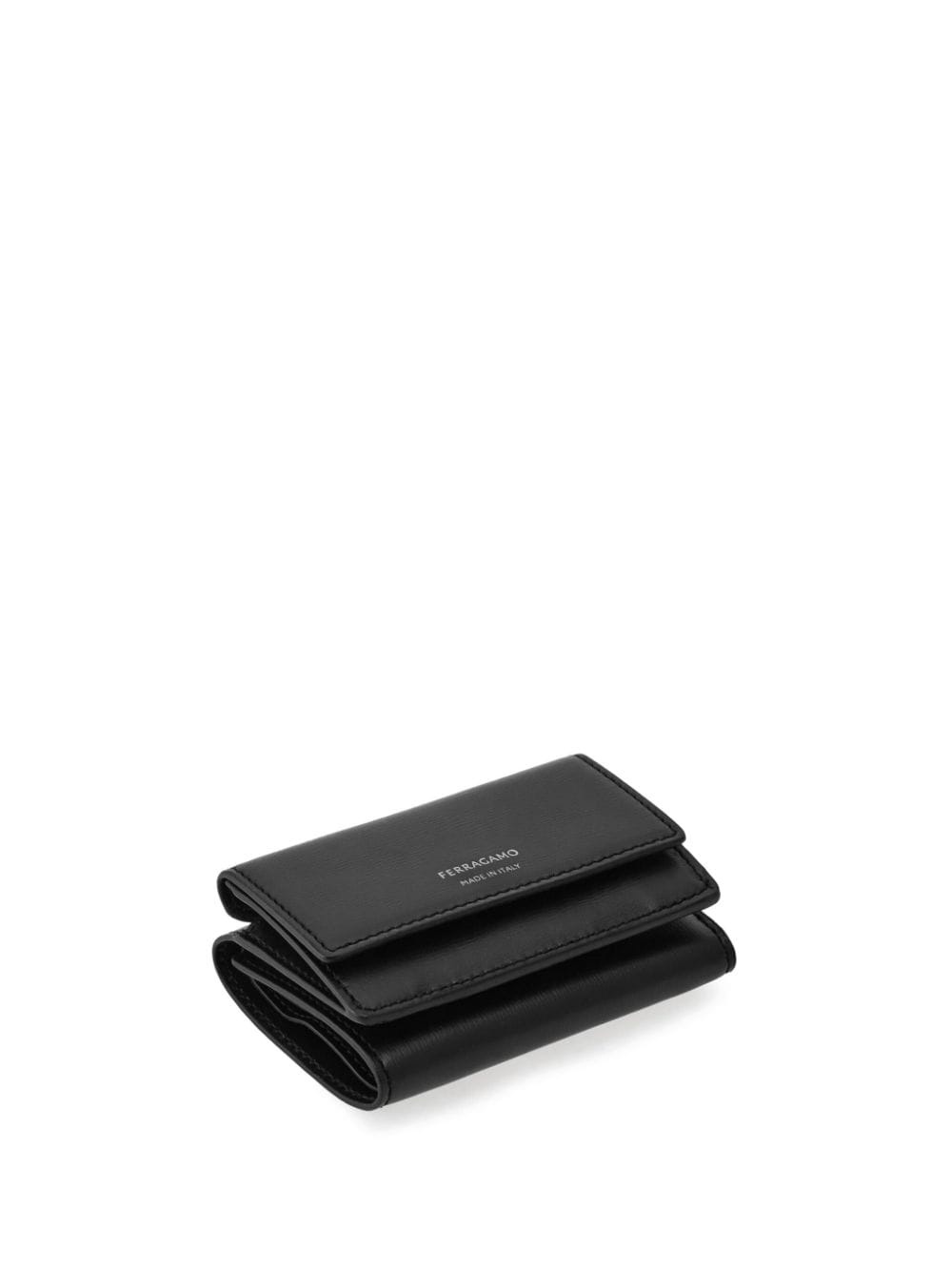 logo-print leather wallet - 3